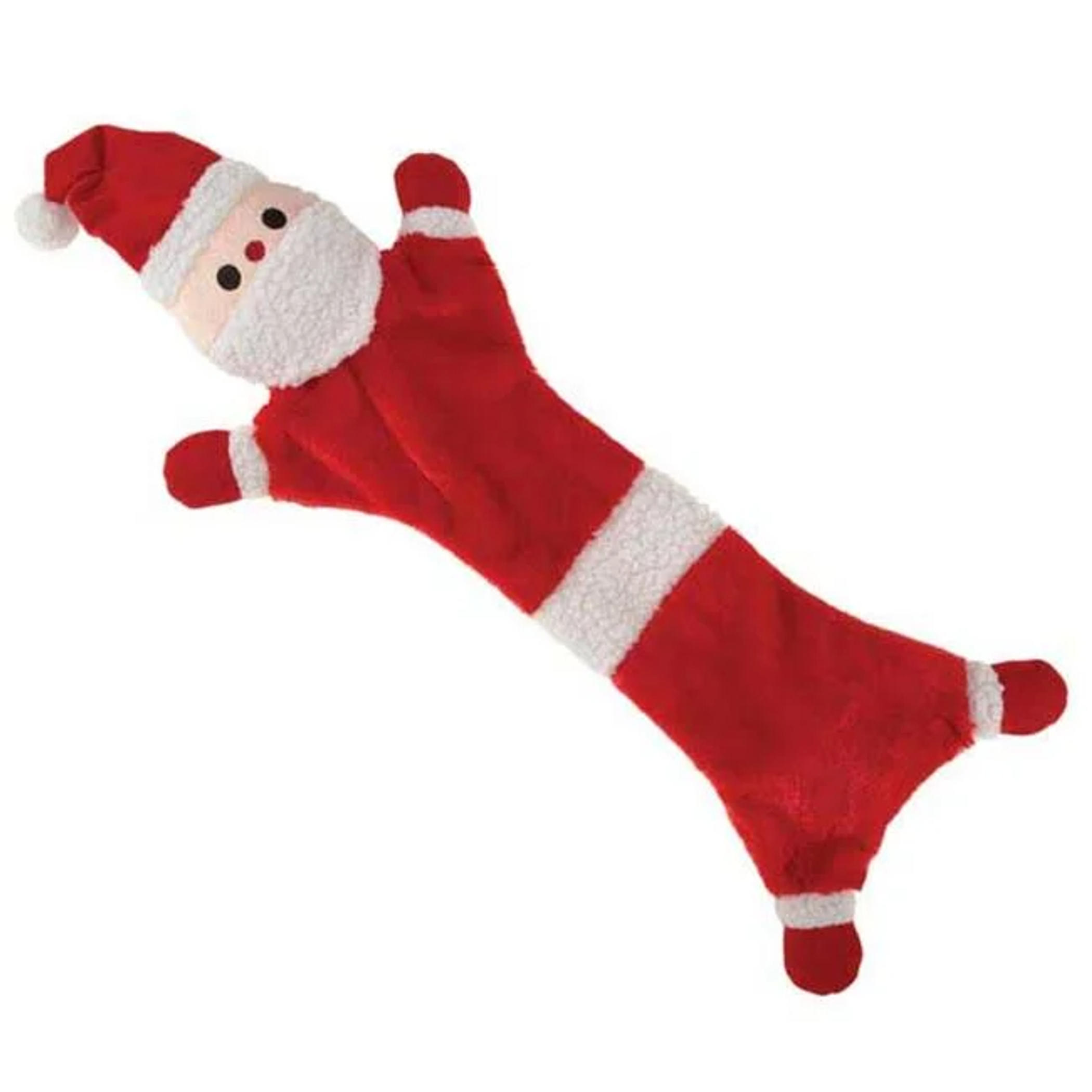 Zanies ZW1223 14 Festive Unstuffies Santa Toy Image 1