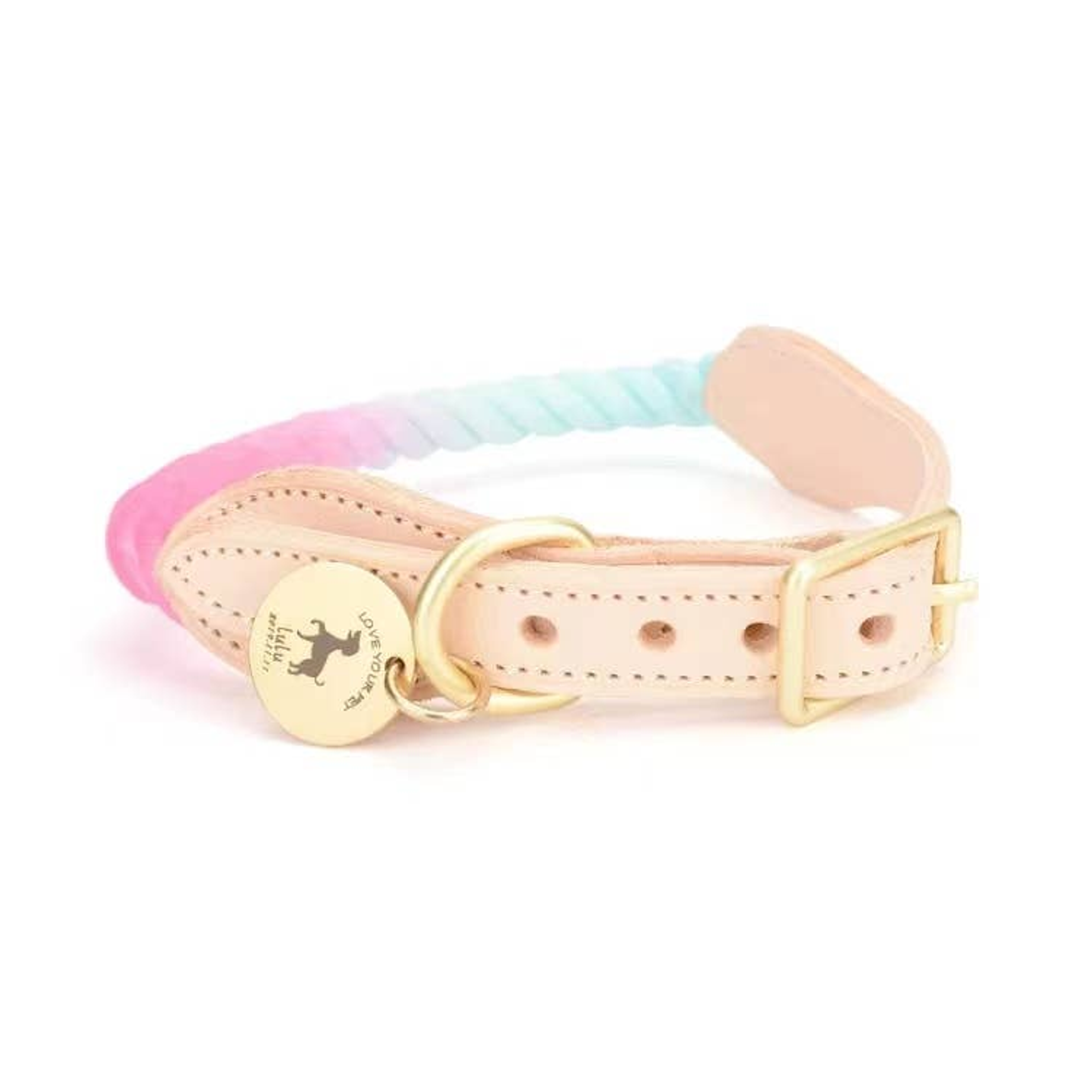 Luxe Royal Leather Rope Collar Image 1
