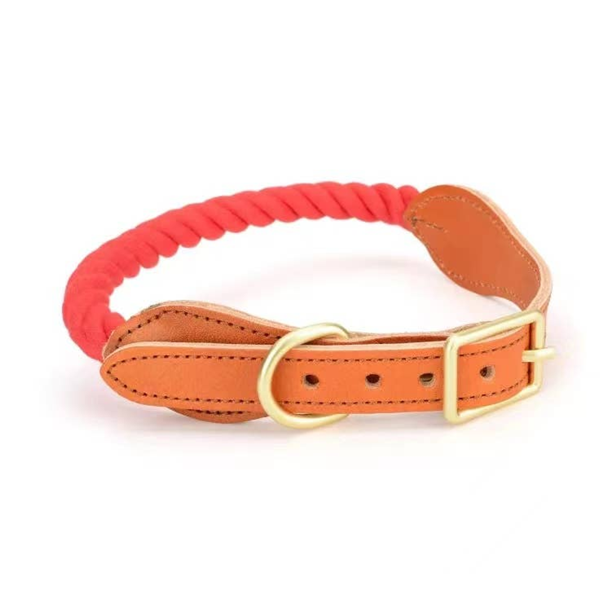 Luxe Royal Leather Rope Collar Image 1