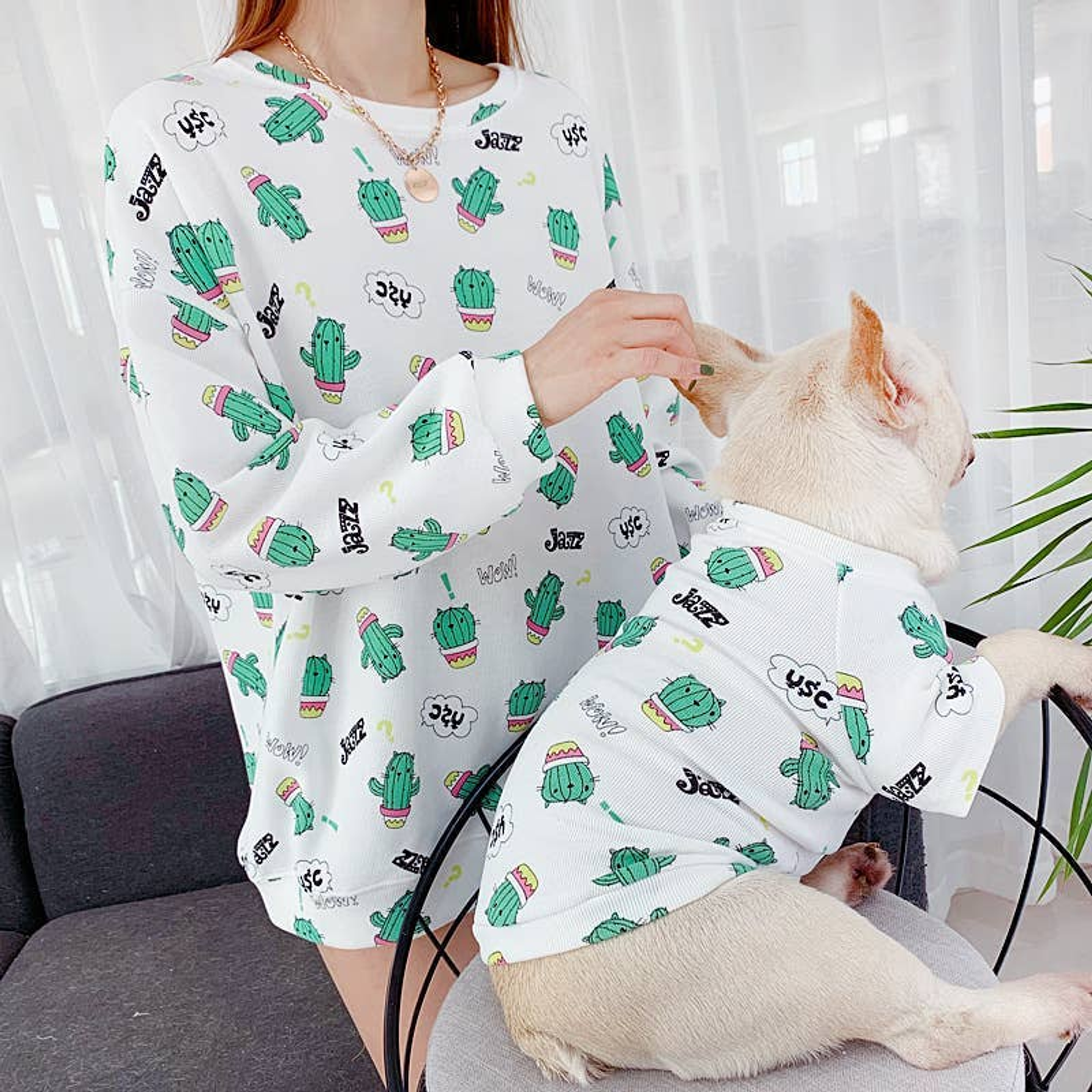 Green Dinosaur - Matching Pet and Owner Clothing Set Image 1