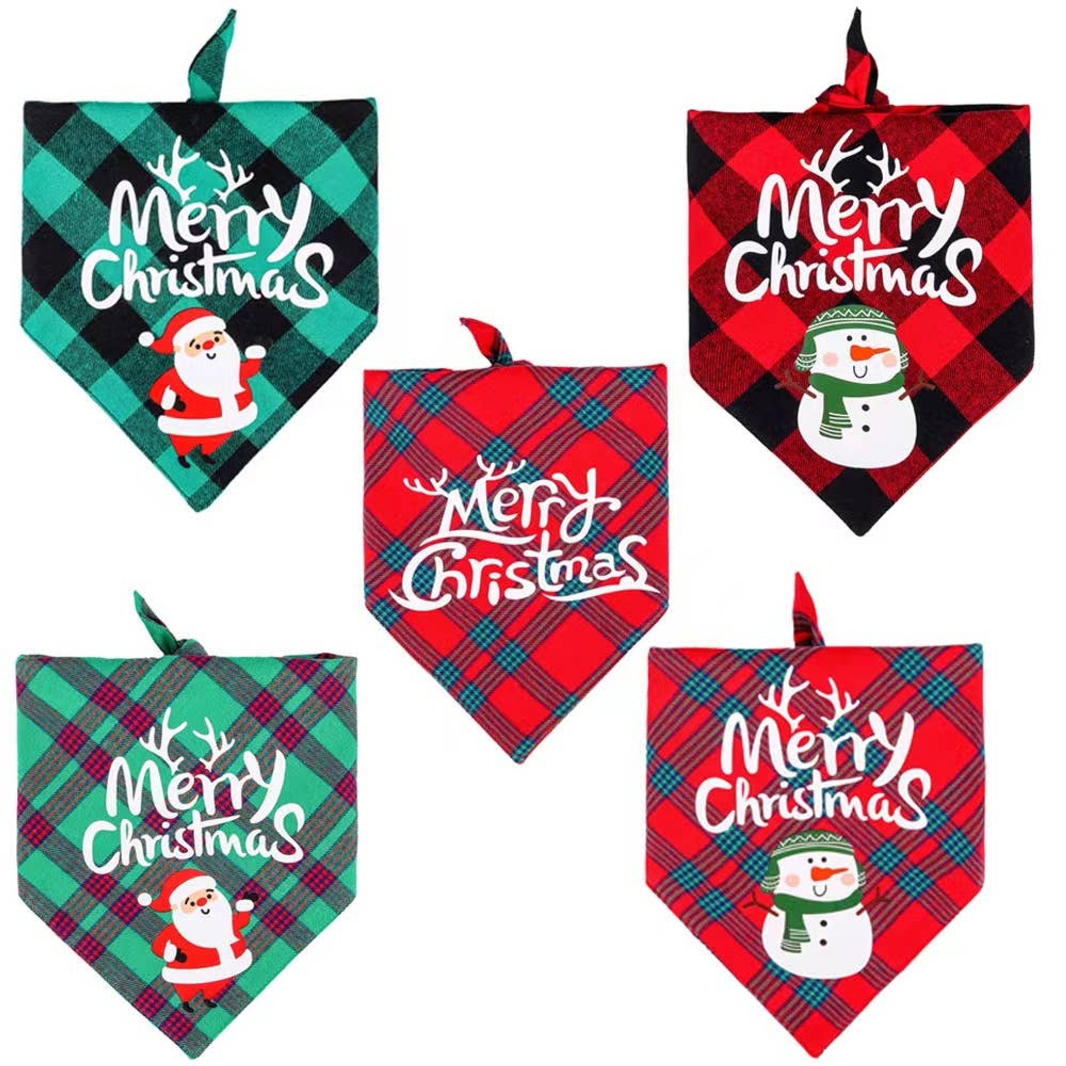 Merry Christmas Holiday - Dog/Cat Bandana Image 1