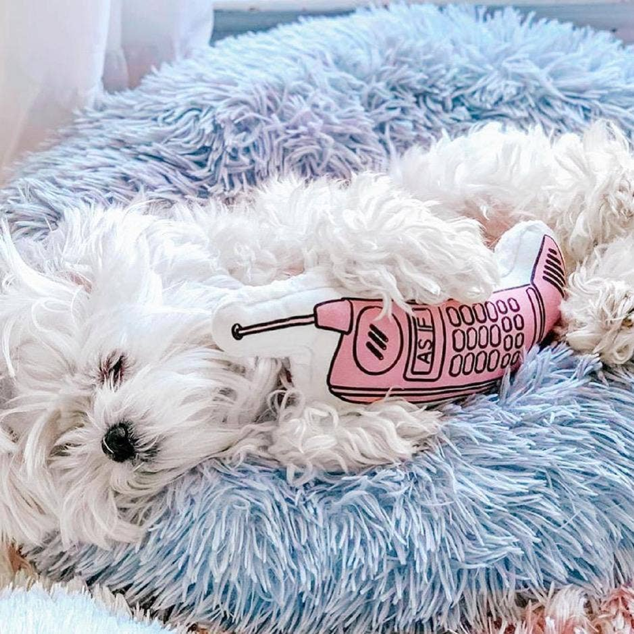 Pet Bed Donut Shape Extra Plush Soft Machine Washable Comforting Size For Sleeping