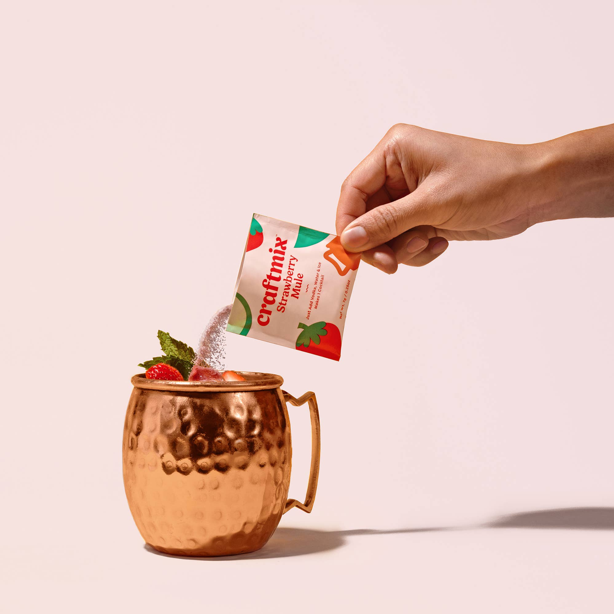 Cocktail Mixer Craftmix Strawberry Ginger Lime Natural Ingredients Low Sugar Low Calorie Vegan