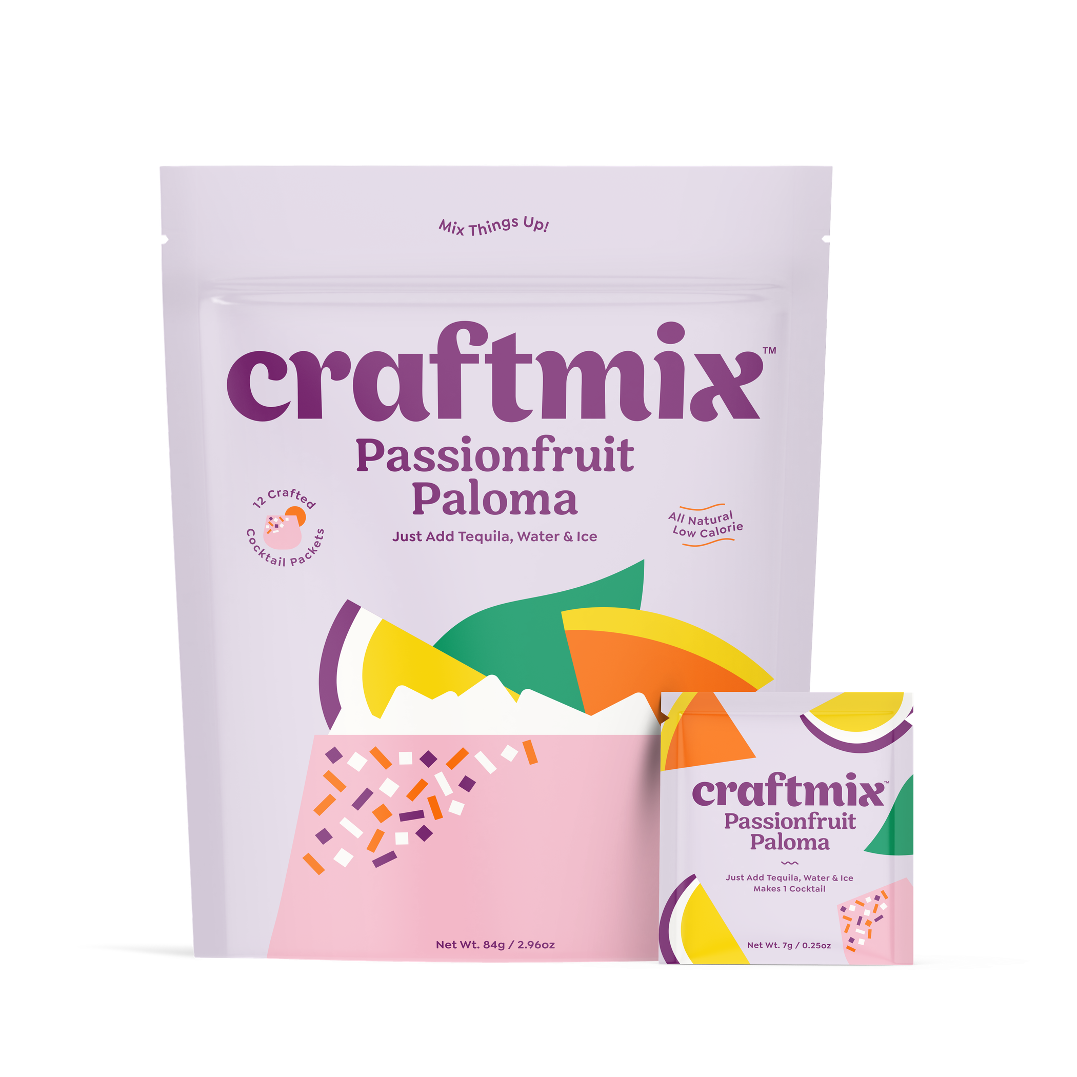 Cocktail Mixer Passionfruit Grapefruit Low Sugar All Natural Vegan 1 Packet