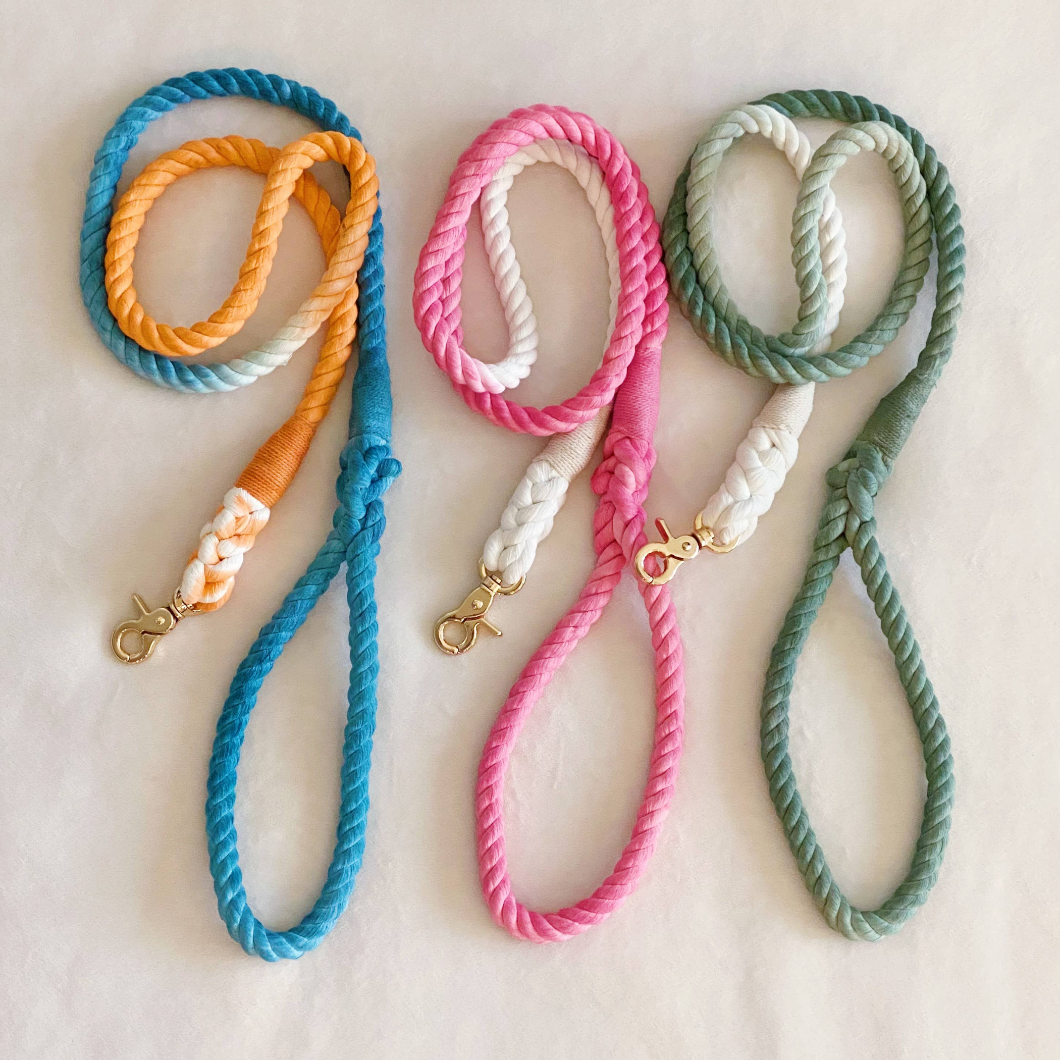 Hand Dyed Cotton Rope Leash Image 1