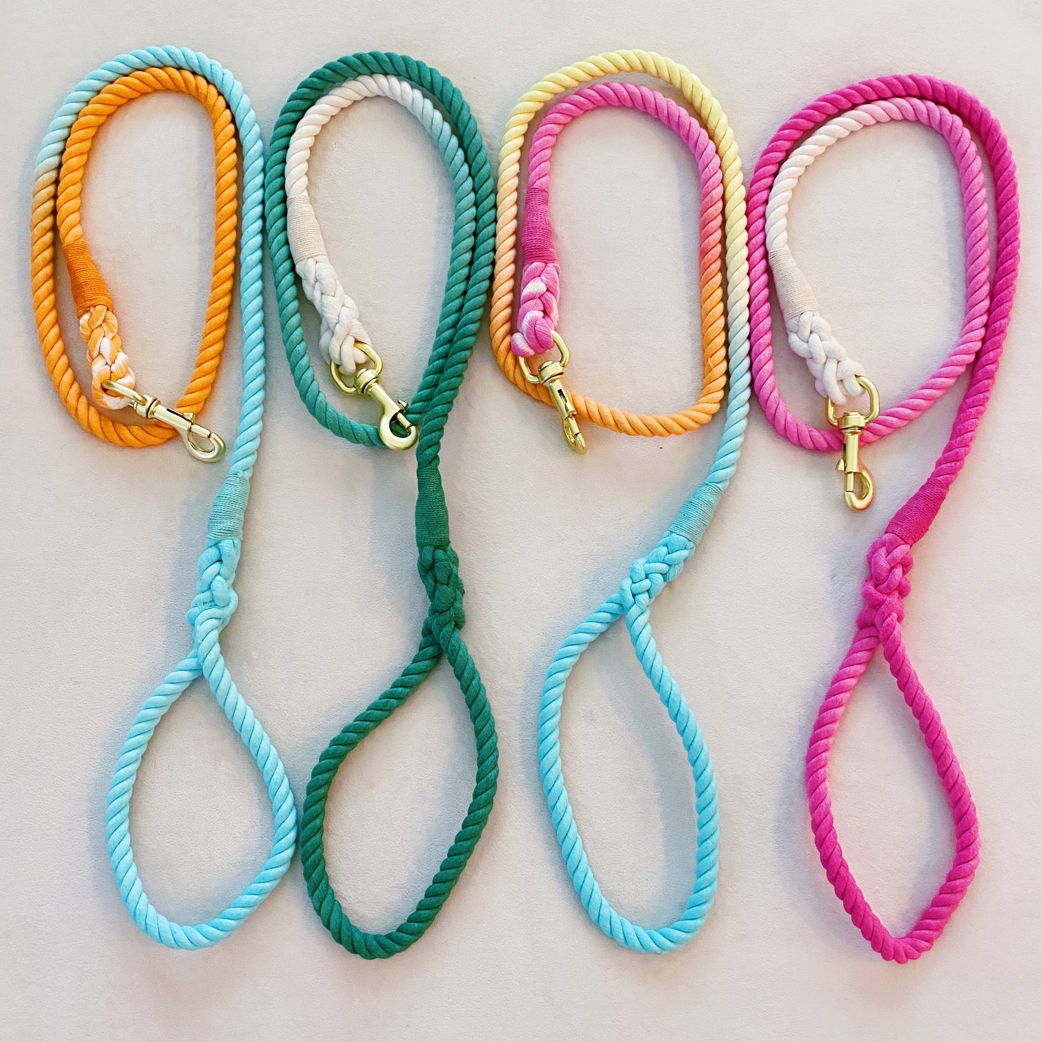 Hand Dyed Cotton Rope Leash Image 1
