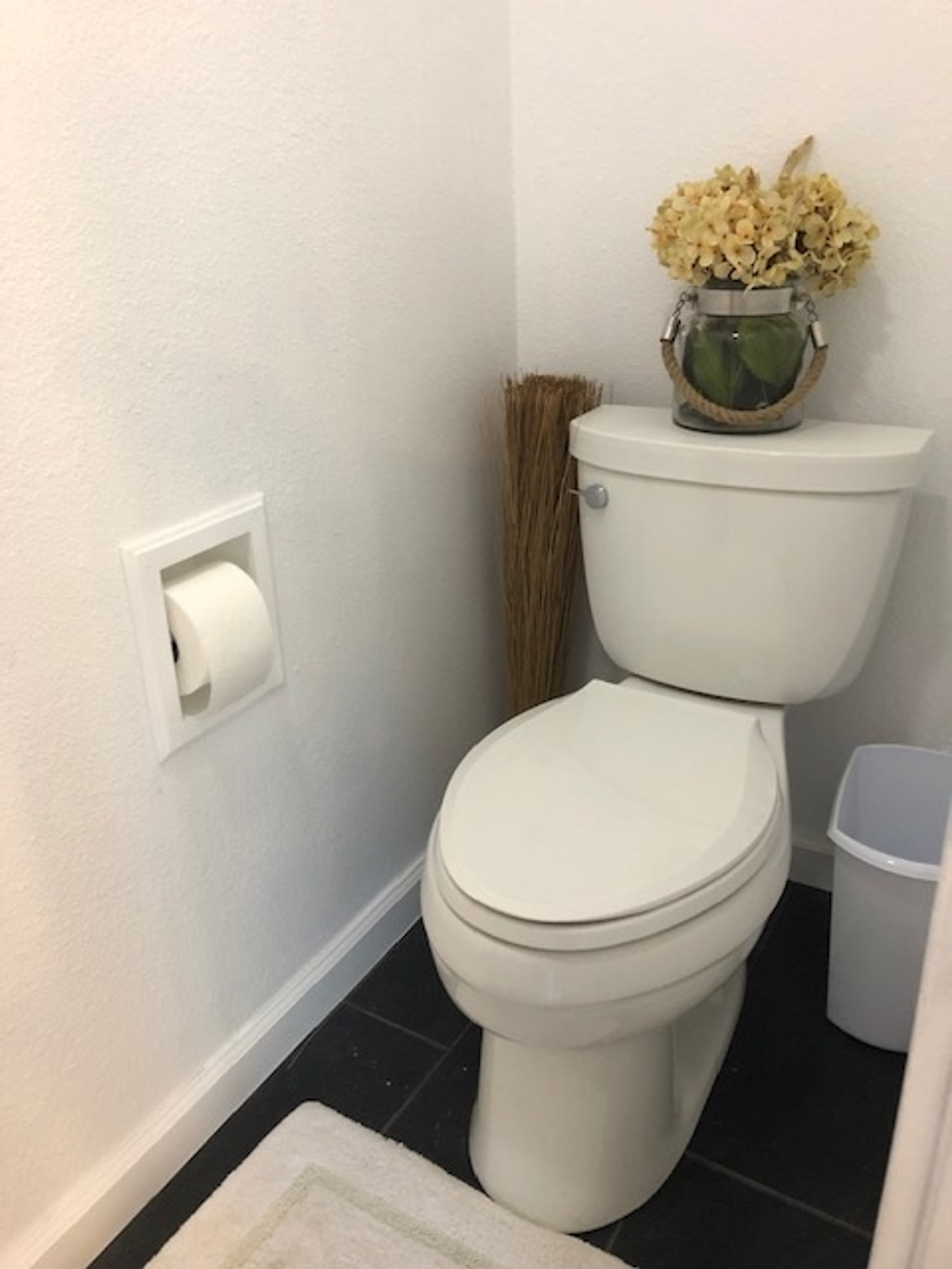 Wooden Toilet Paper Holder Recessed Space Saving Enamel Finish Handcrafted 10 x 8.5 x 3.5 Inches Compatible with Standard Walls