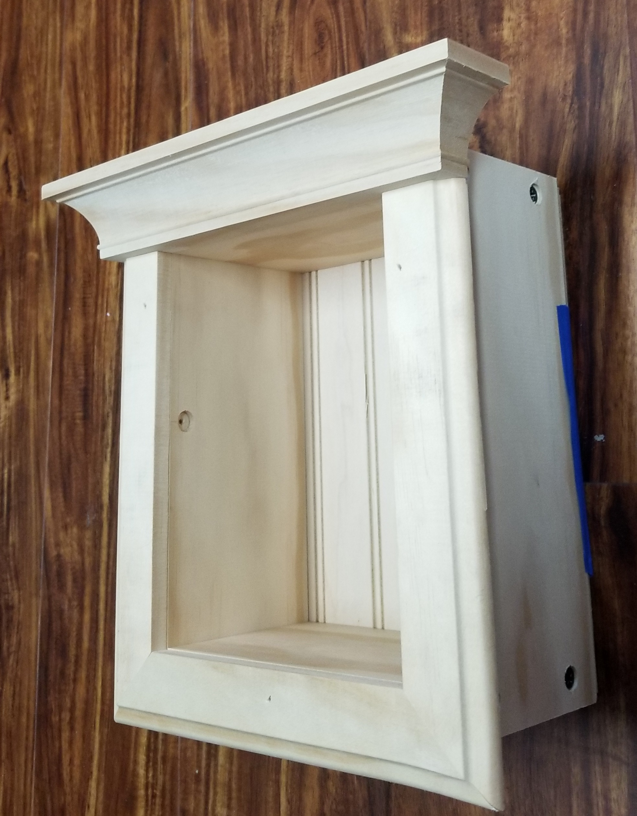 Toilet Paper Holder Recessed Solid Wood Handcrafted Unfinished Pine Installation Easy Size Compatible Standard 2x4 Walls
