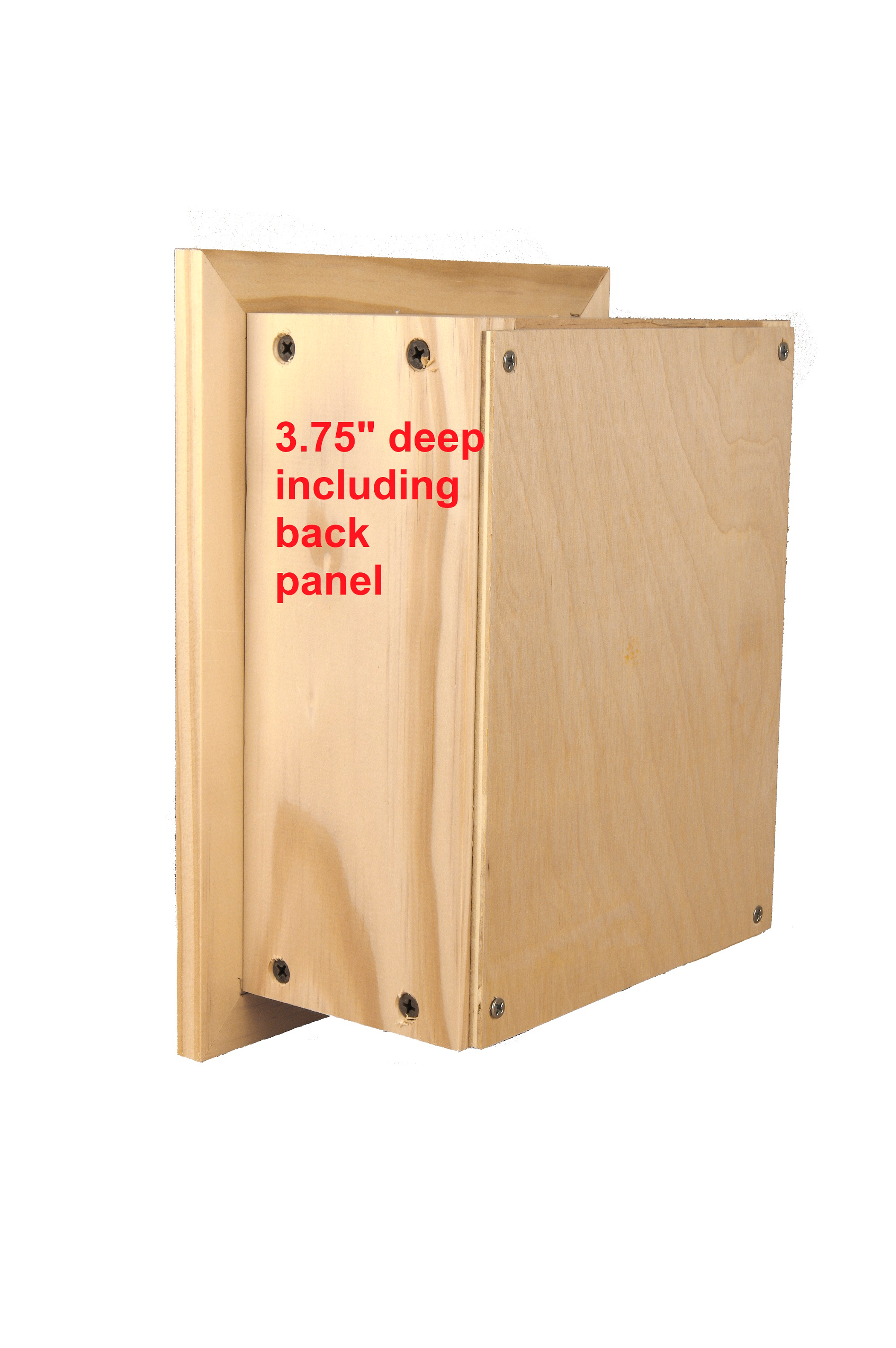 Toilet Paper Holder Recessed Solid Wood Handcrafted White Plastic Roller Standard Size Fits 2x4 Walls Easy Installation USA Made