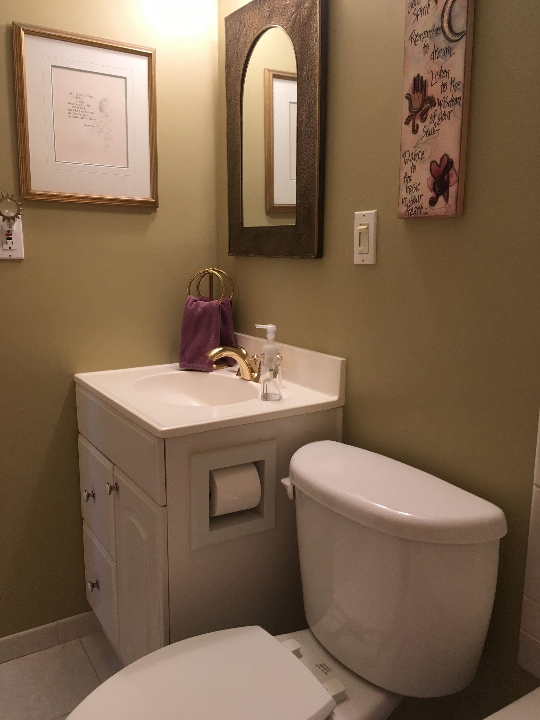 Wooden Toilet Paper Holder Recessed Handcrafted Solid Pine Bright White Enamel 10 x 8.5 x 3.5 inches Compatible with Standard 2 x 4 Walls