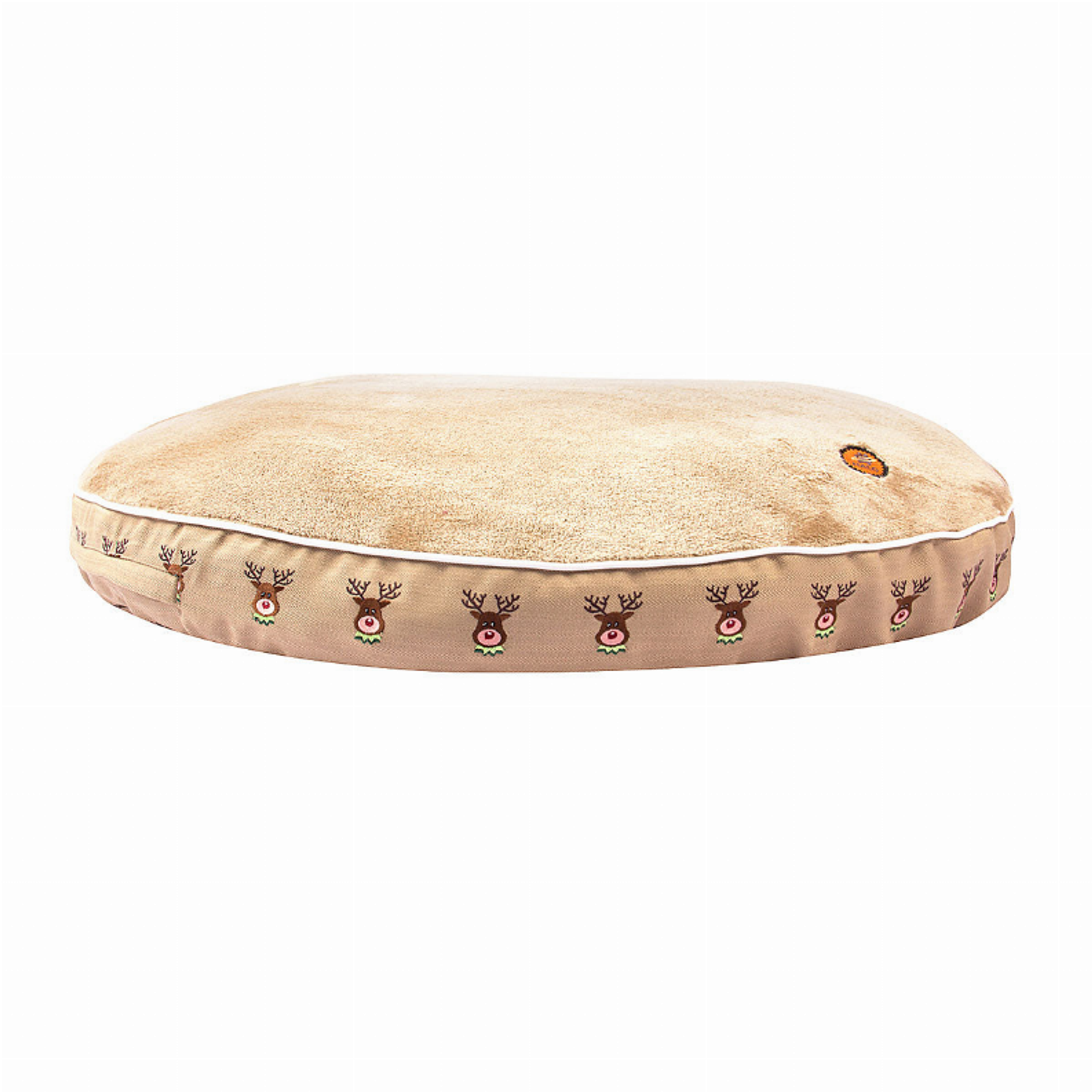Halo Reindeer Round Dog Bed Image 1