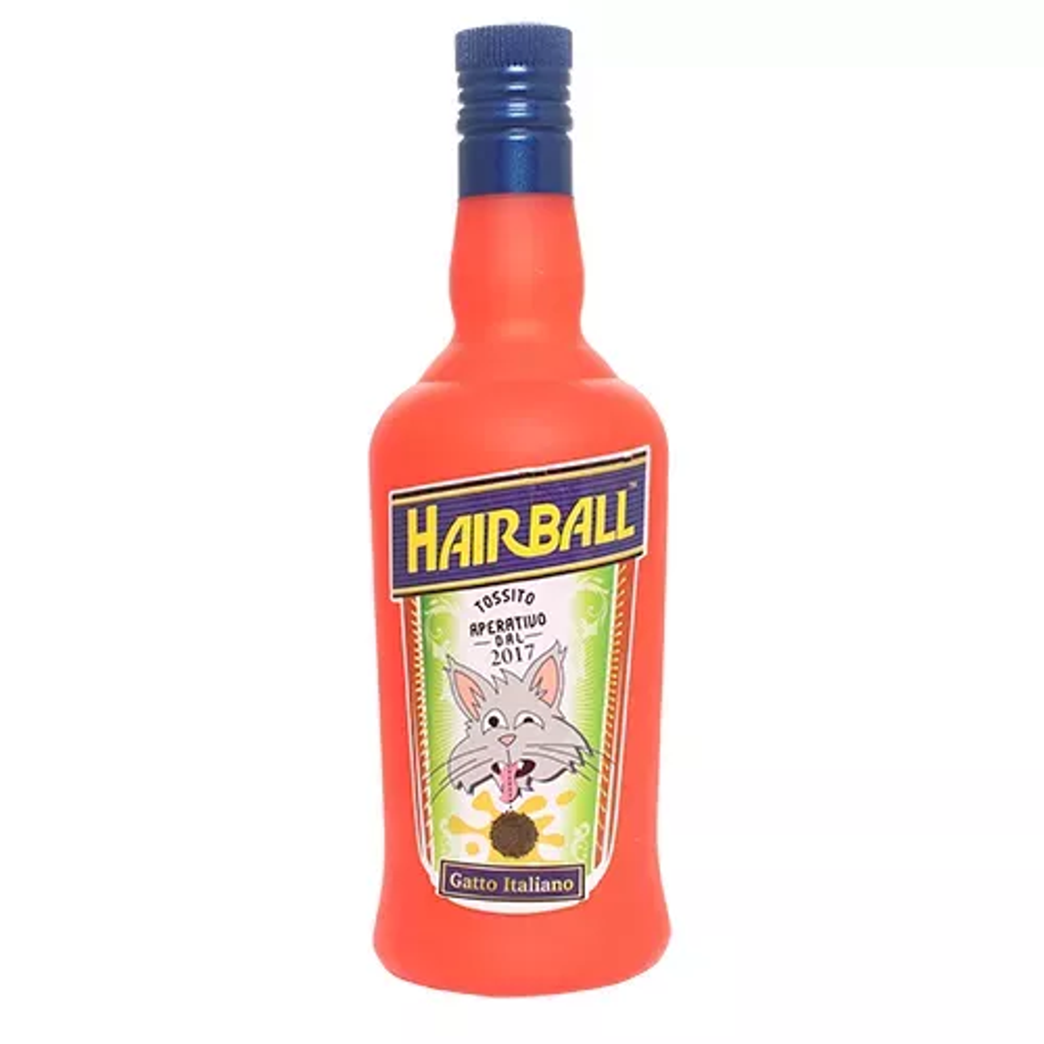 Silly Squeaker Liquor Bottle Hairball Image 1