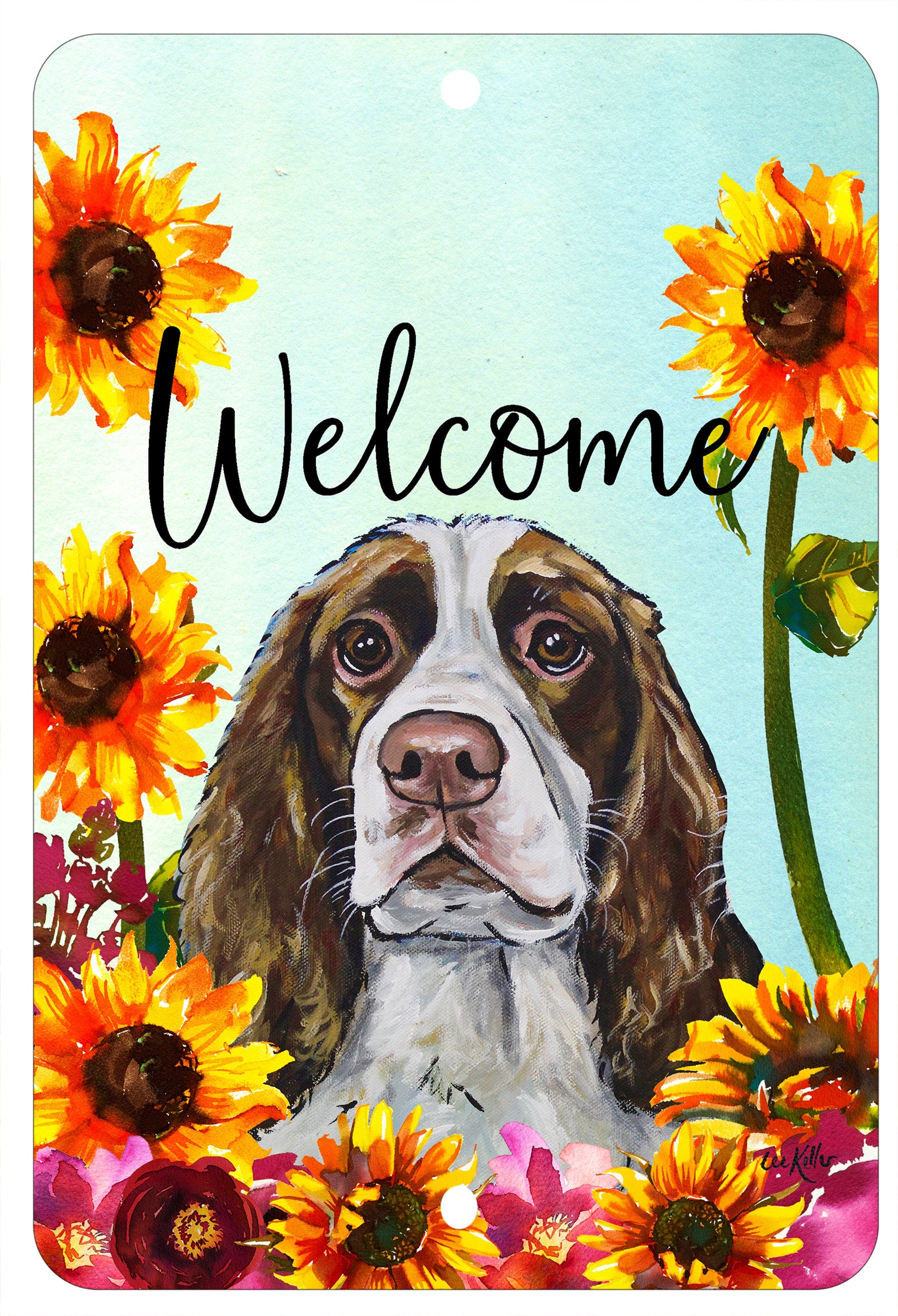Aluminum Sign Indoor Outdoor 8 Inch by 12 Inch High Grade Made in USA Dog Lovers Two Holes for Ease of Hanging