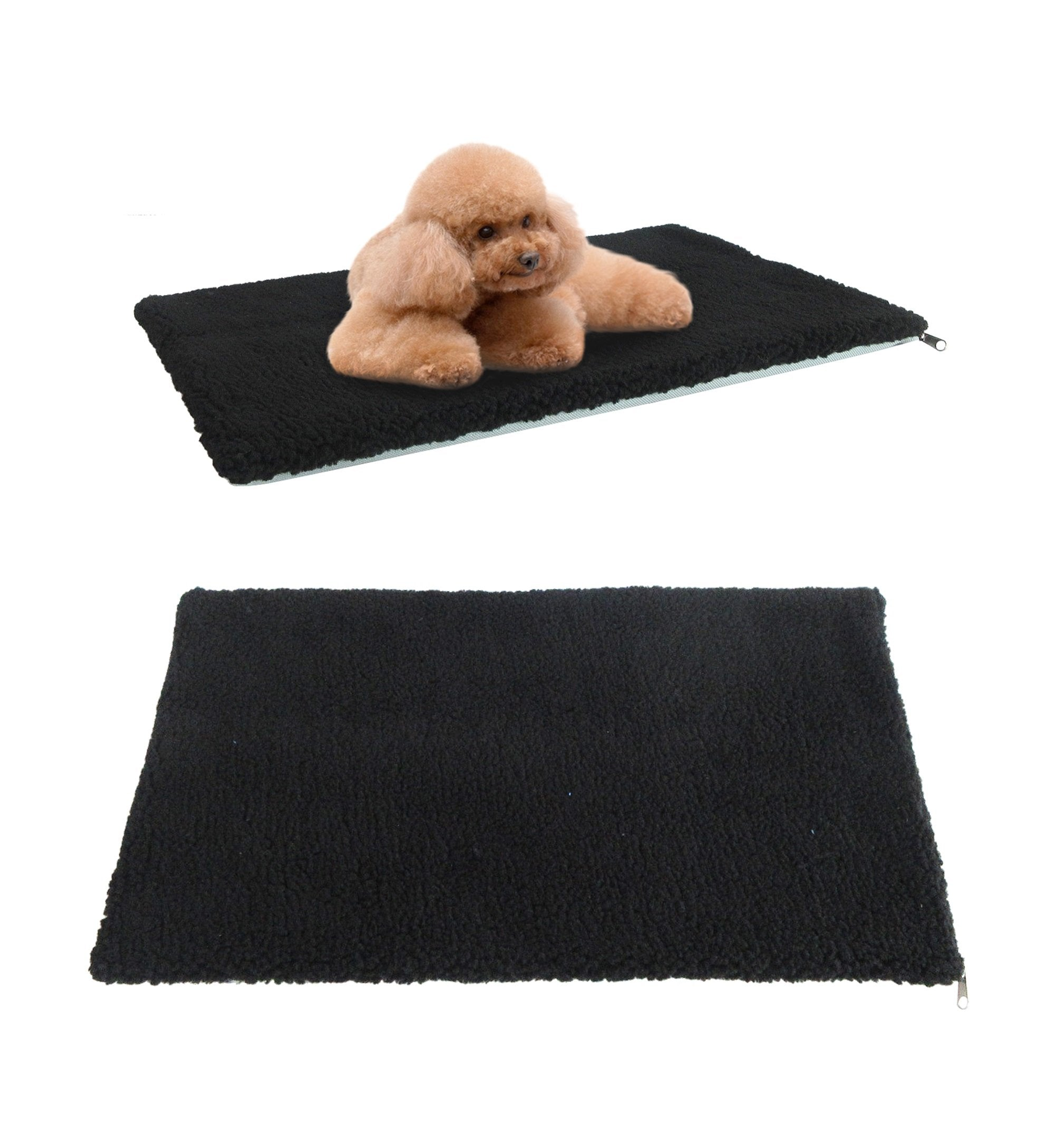 Portable Pet Crate Faux Fleece Pad Image 1