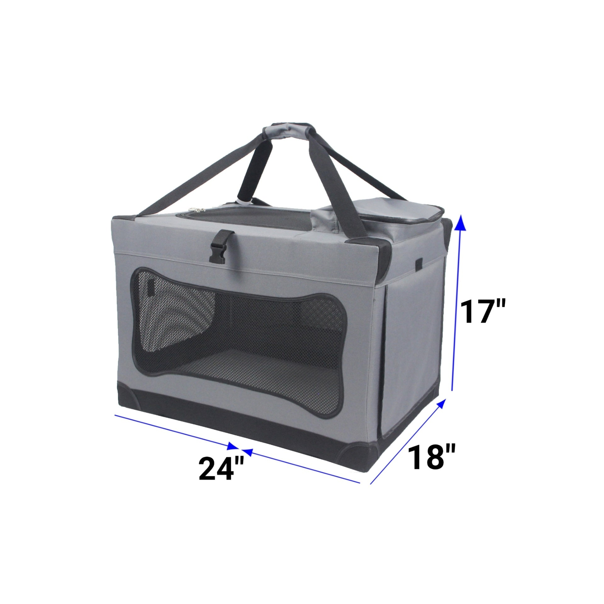 Mr. Peanut's Soft Sided Portable Pet Crate with Lightweight Aluminum Frame Image 1