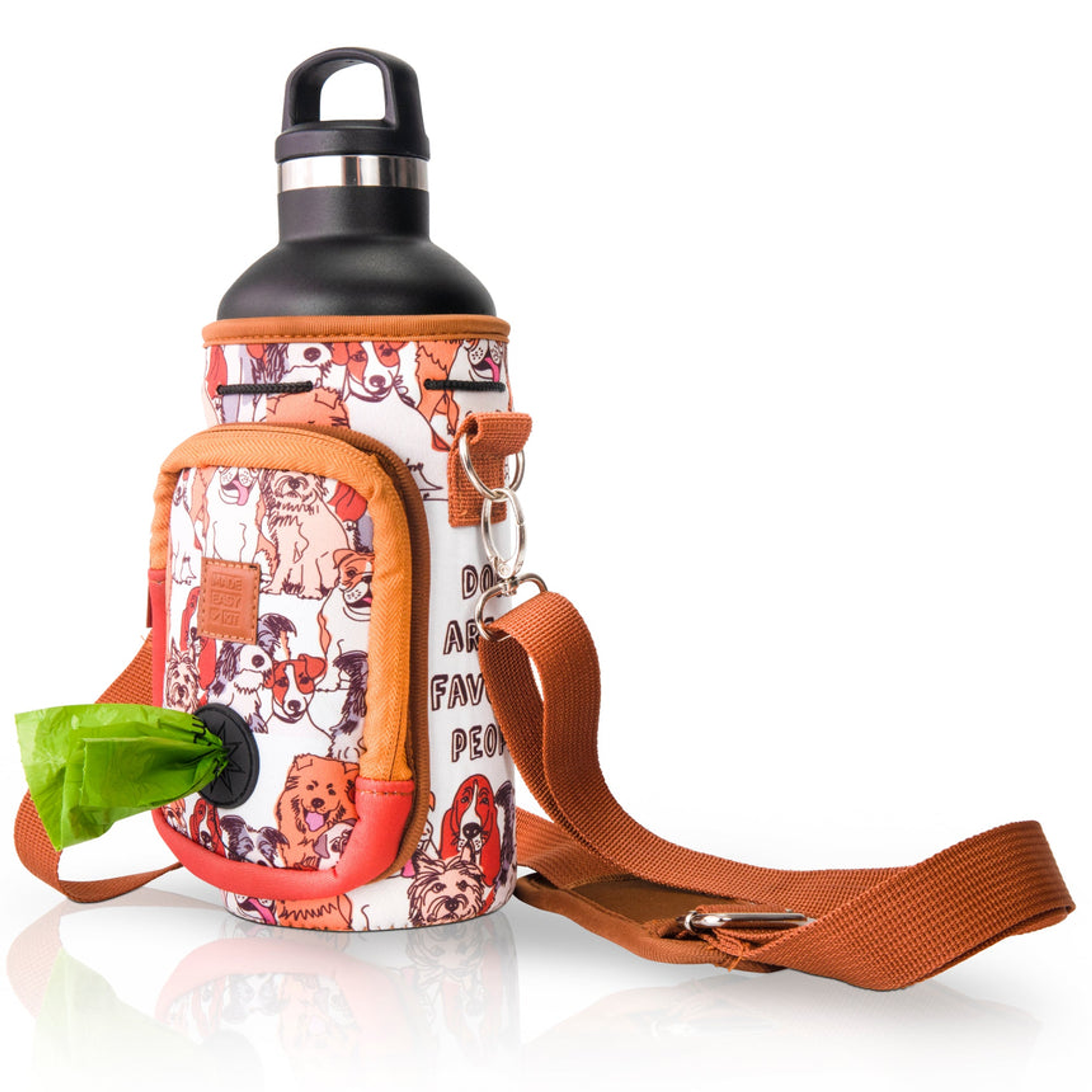Made Easy Kit Water Bottle Carrier w/Pocket for Dog Poop Bag Image 1