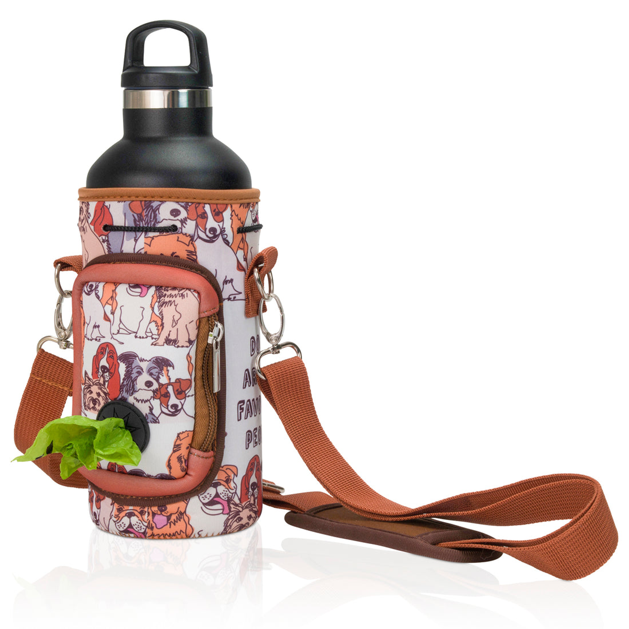 Made Easy Kit Water Bottle Carrier w/Pocket for Dog Poop Bag Image 1