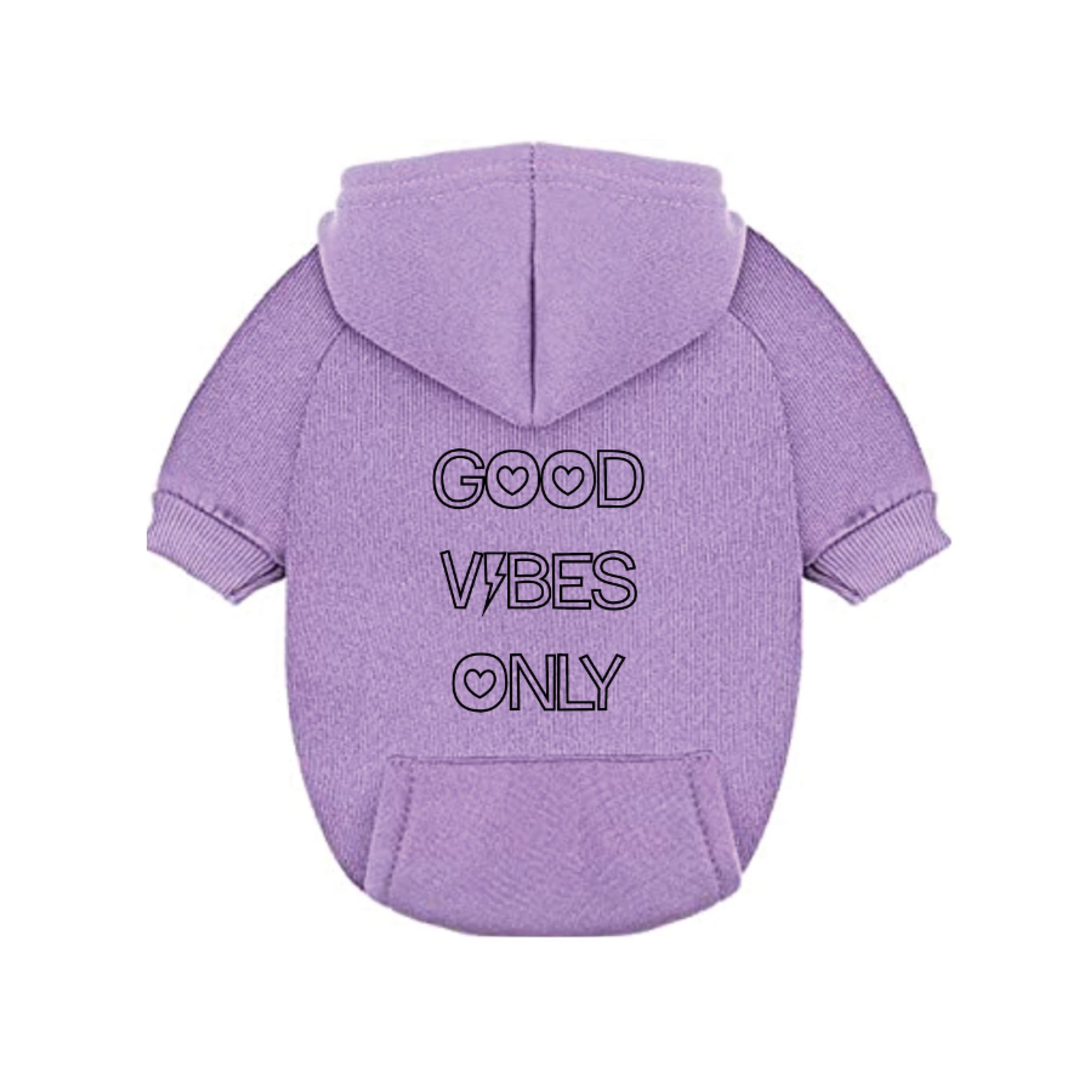 Good Vibes Only Lighting Bolt Dog Hoodie Image 1