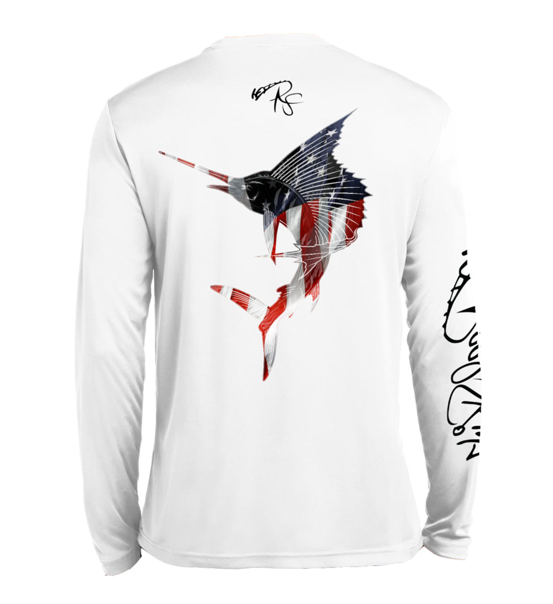 Camisa de pescar de manga larga función alta protección solar material poliéster color blanco tecnología de estiramiento 8 vías