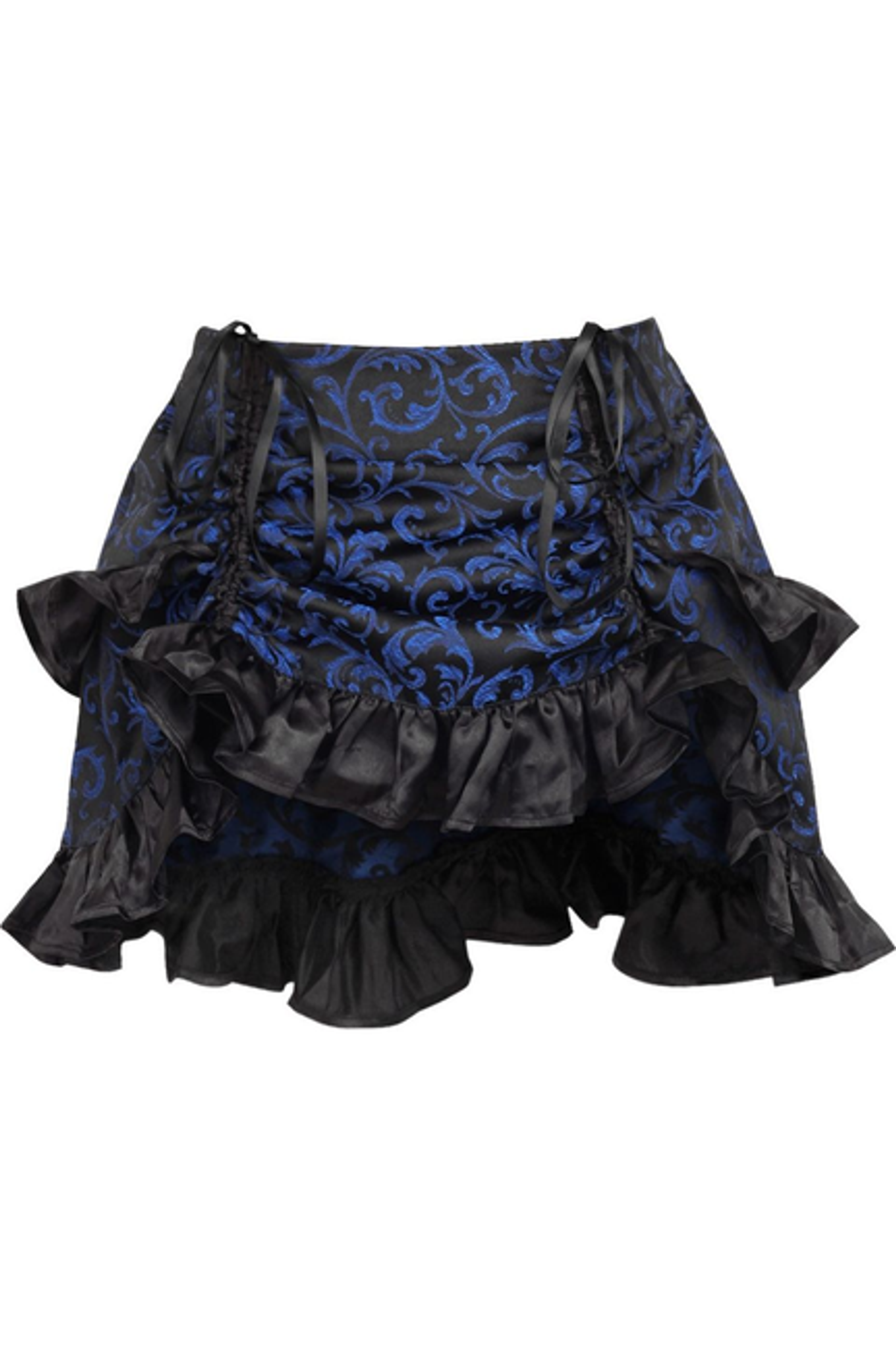 Daisy Corsets Brocade Bustle Skirt | Blue/Black