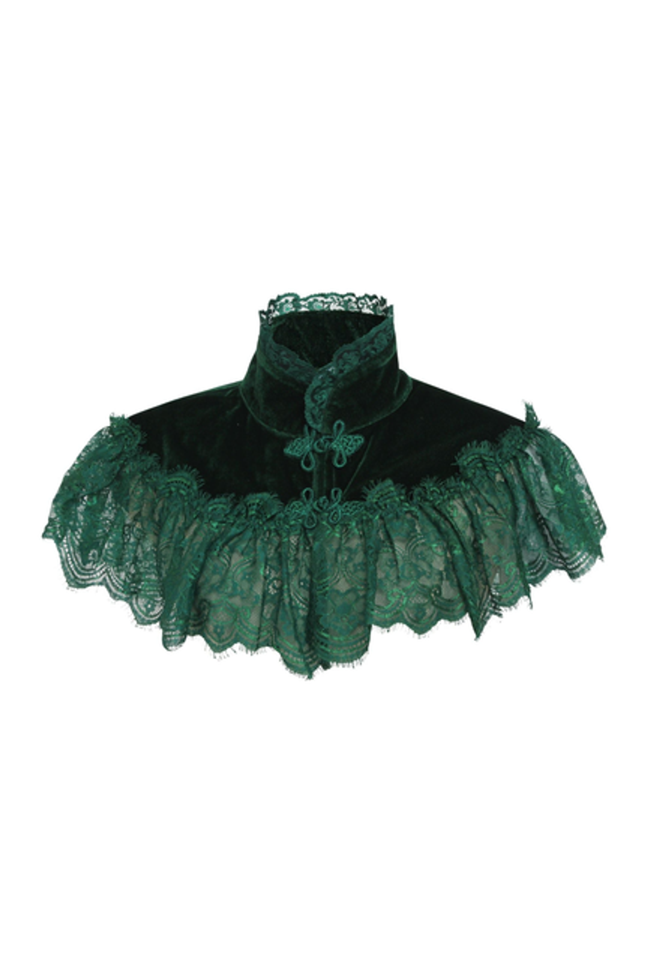 Daisy Corsets Dark Green Velvet Lace Capelet