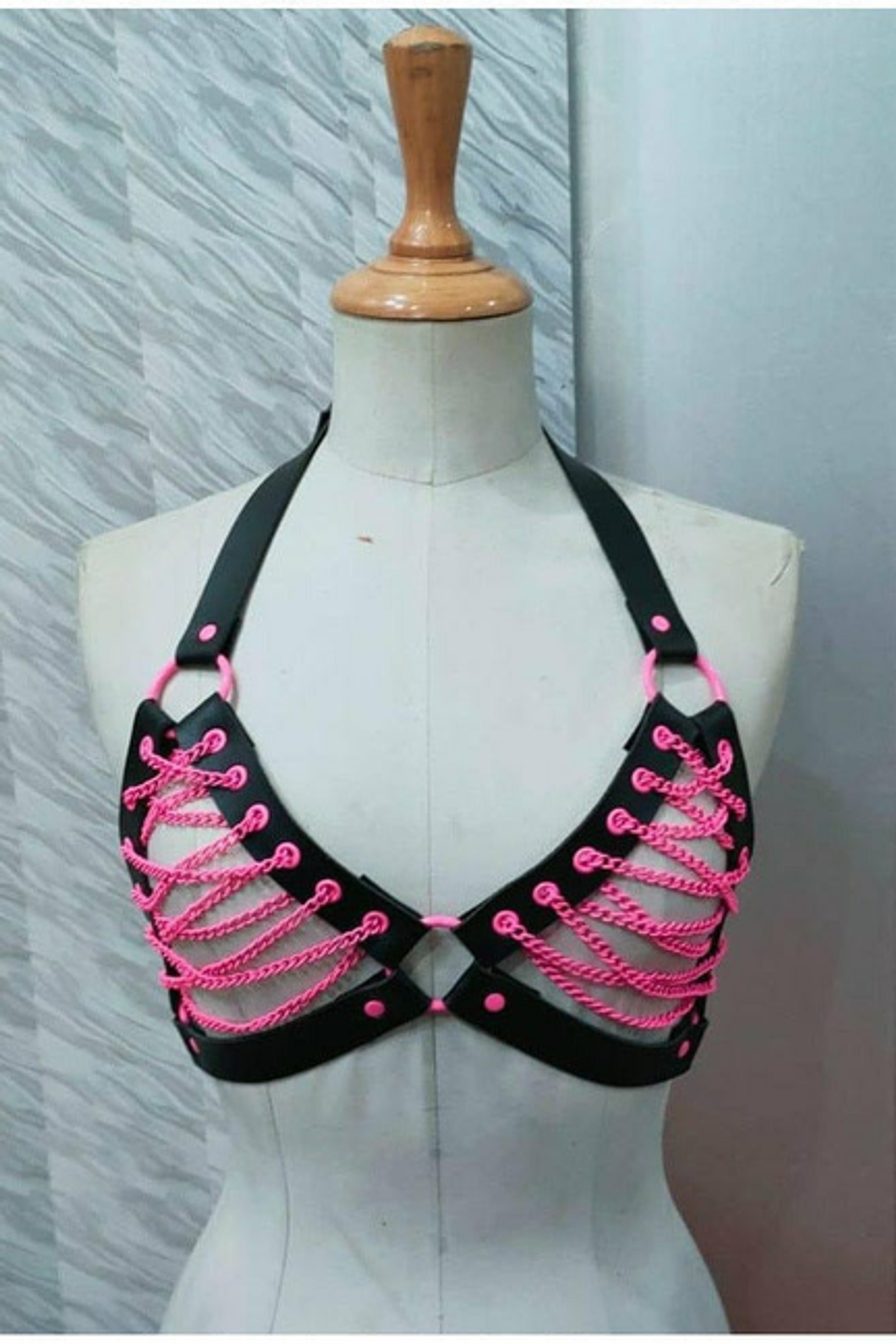 Candy Chain Lace-Up Bra Top Harness