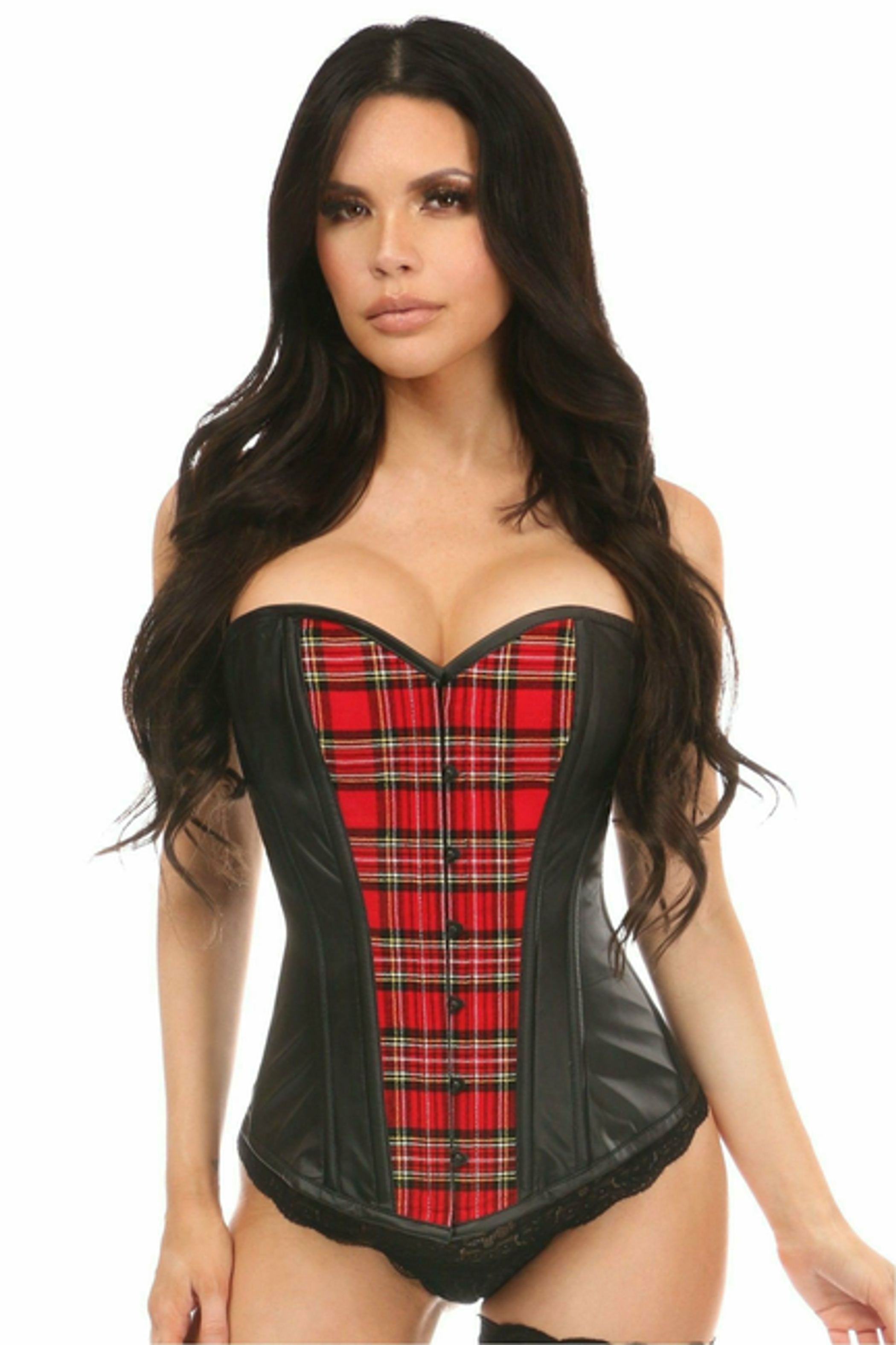 Lavish Wet Look Overbust Corset