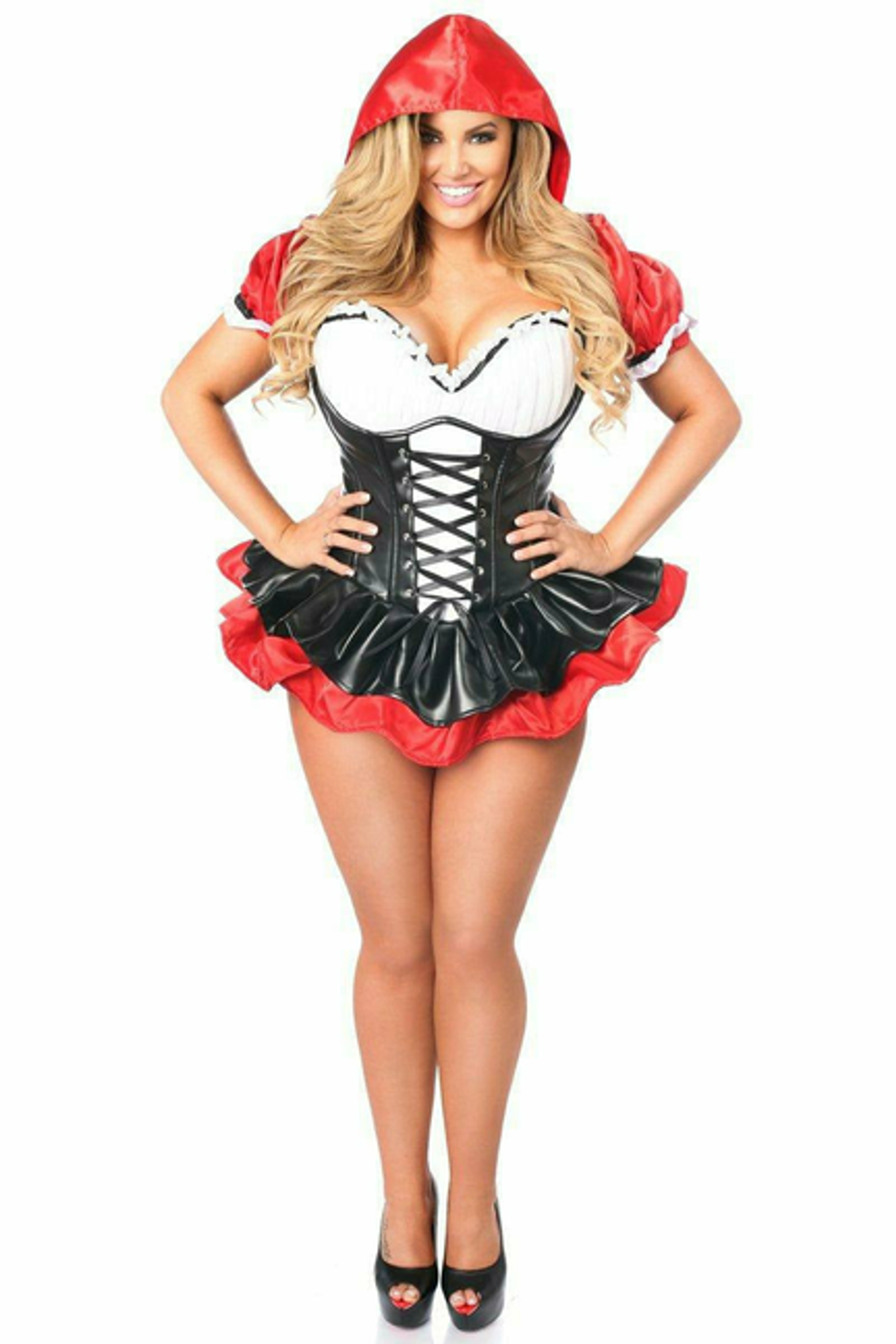 Premium Red Riding Hood Corset Dress Costume
