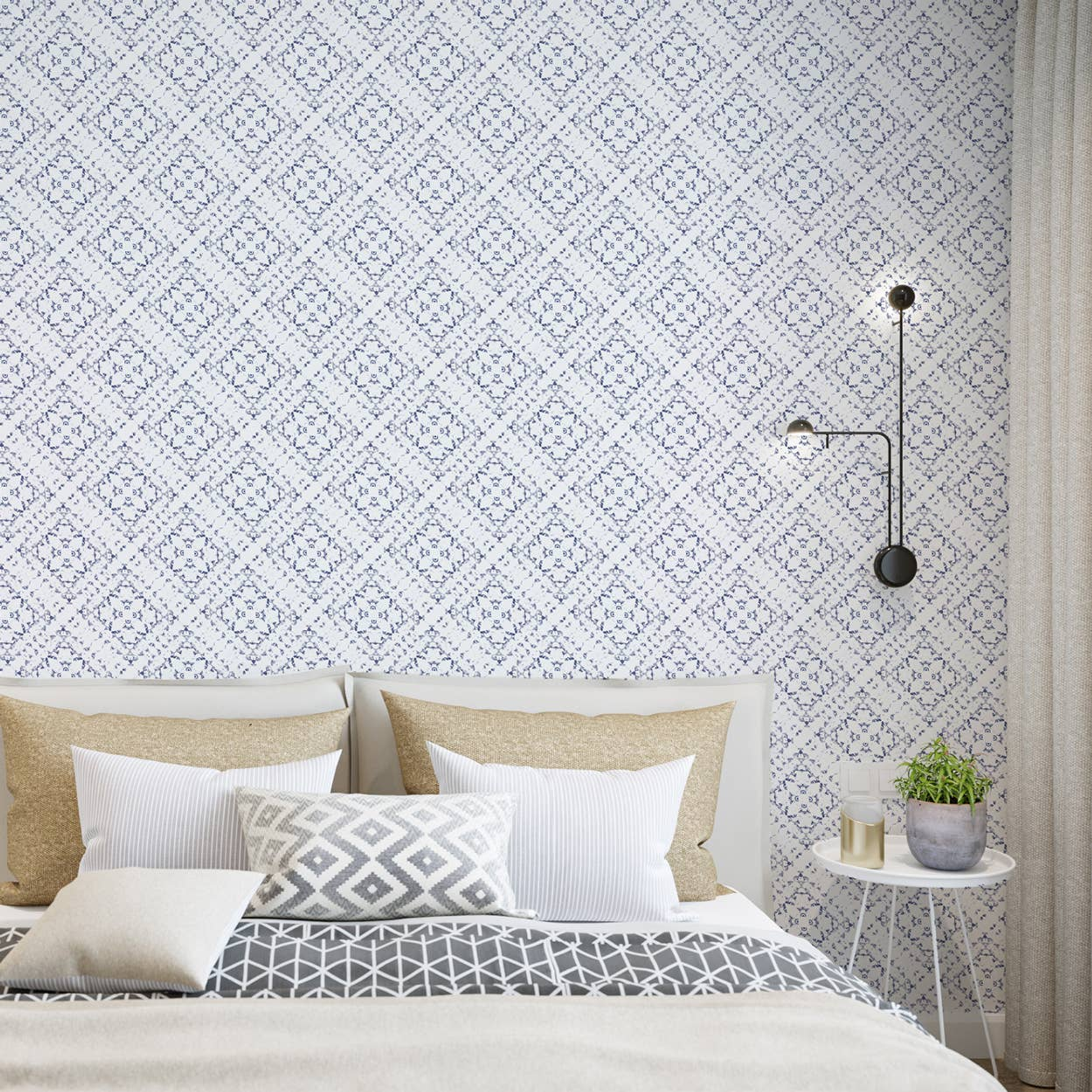 Wallpaper Panel Peel & Stick Waterproof Vinyl Material Embossed Canvas Texture Removable Reusable Non-Toxic Inks 100 Times Sustainable Durability