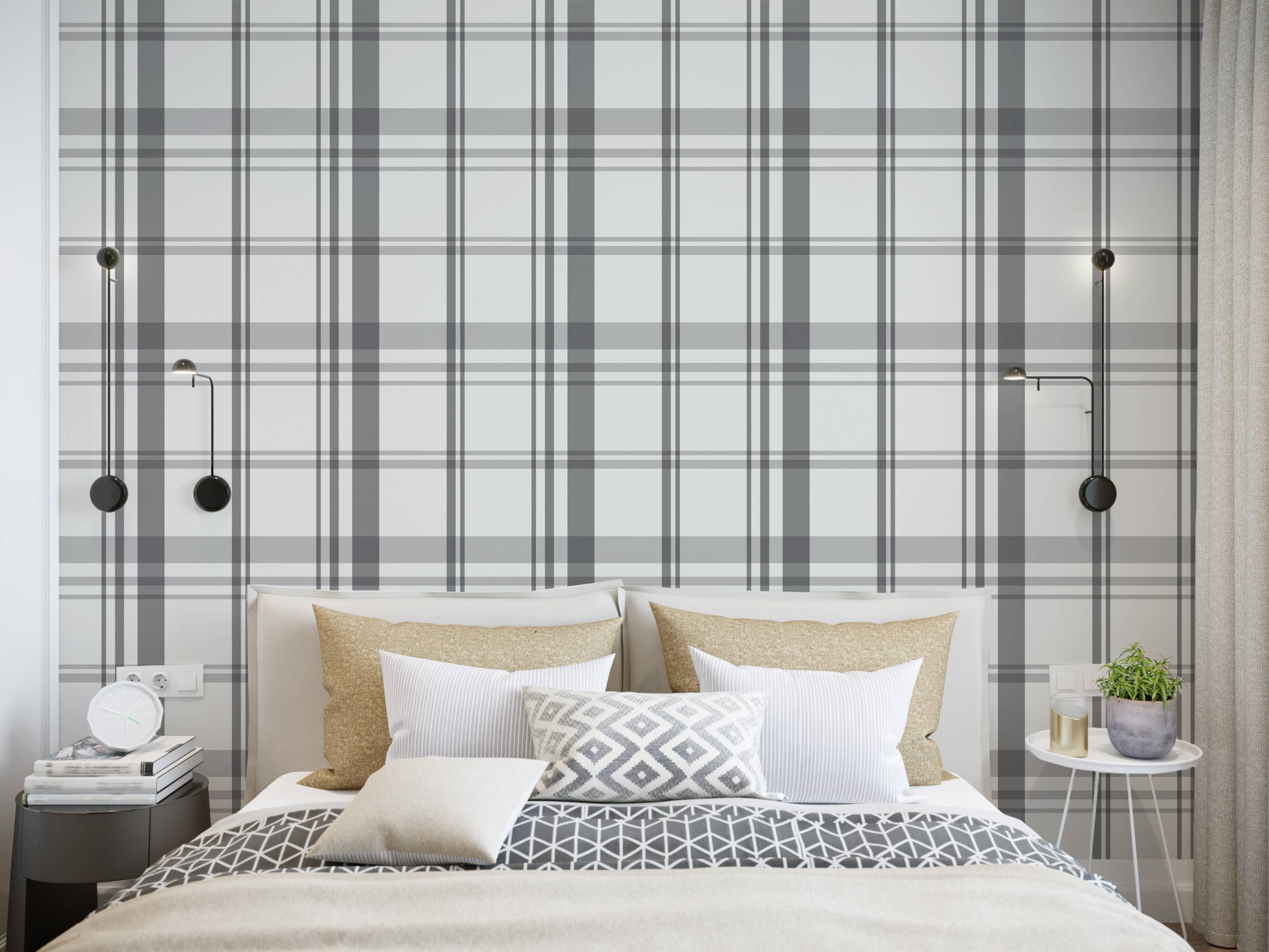 Wallpaper Panel Peel & Stick Waterproof Embossed Canvas Texture Non-Toxic Lead-Free VOC-Free 100 Times Removable