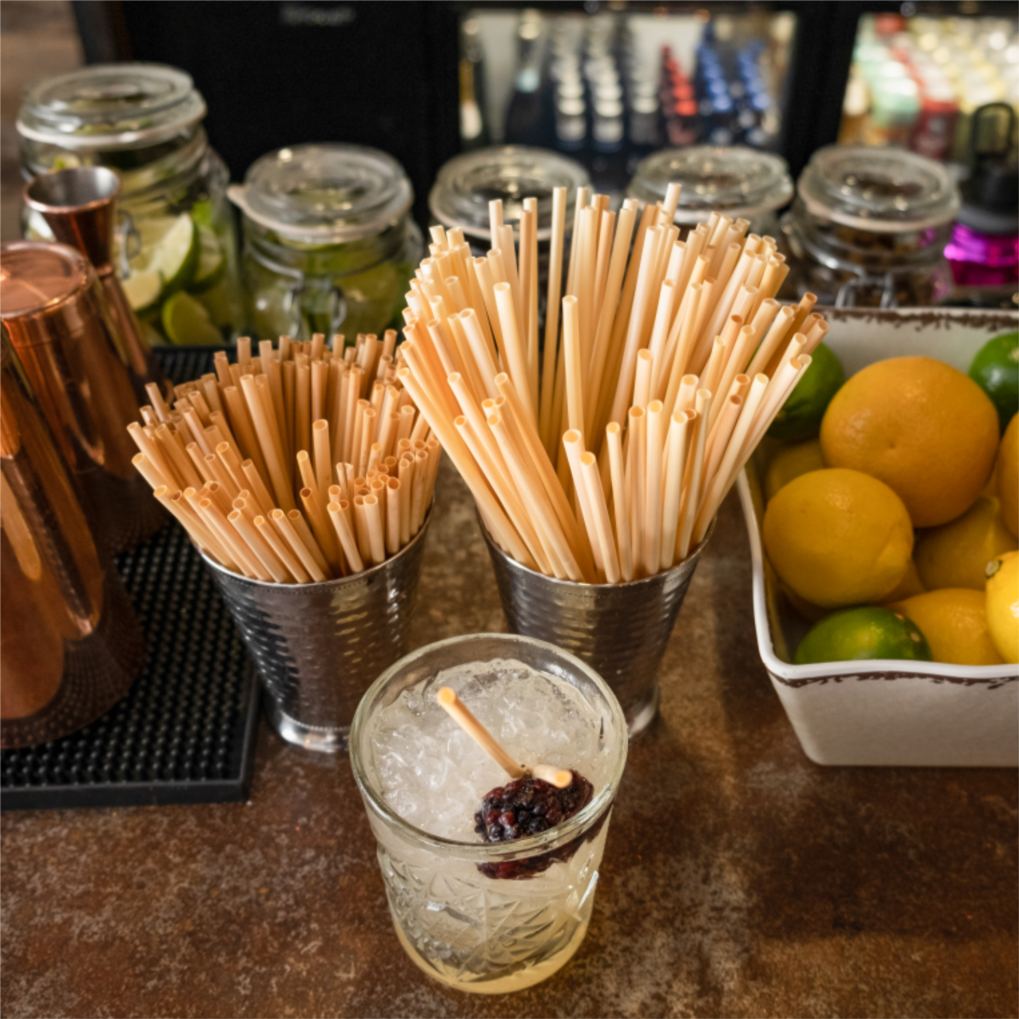 Cocktail Wheat Stem Drinking Straws