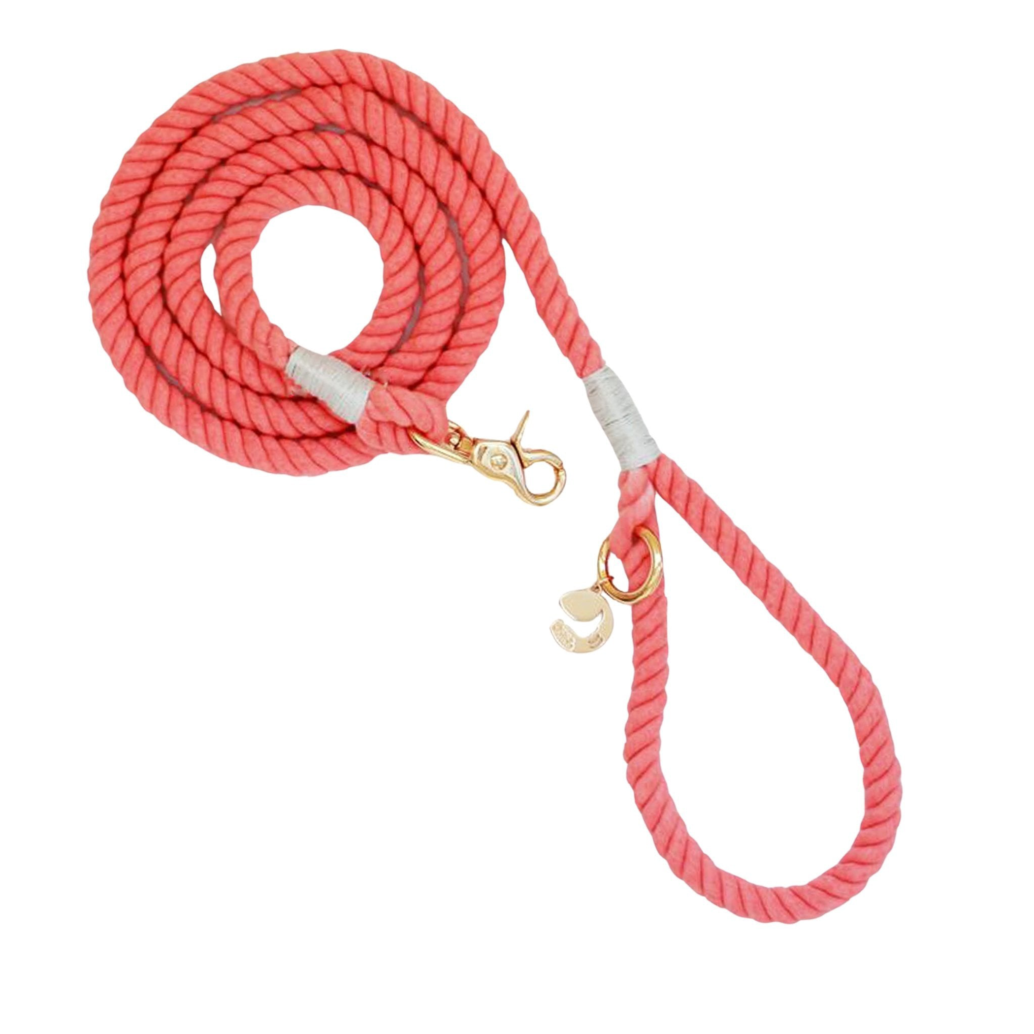 Spiced Coral Rope Dog Leash Image 1