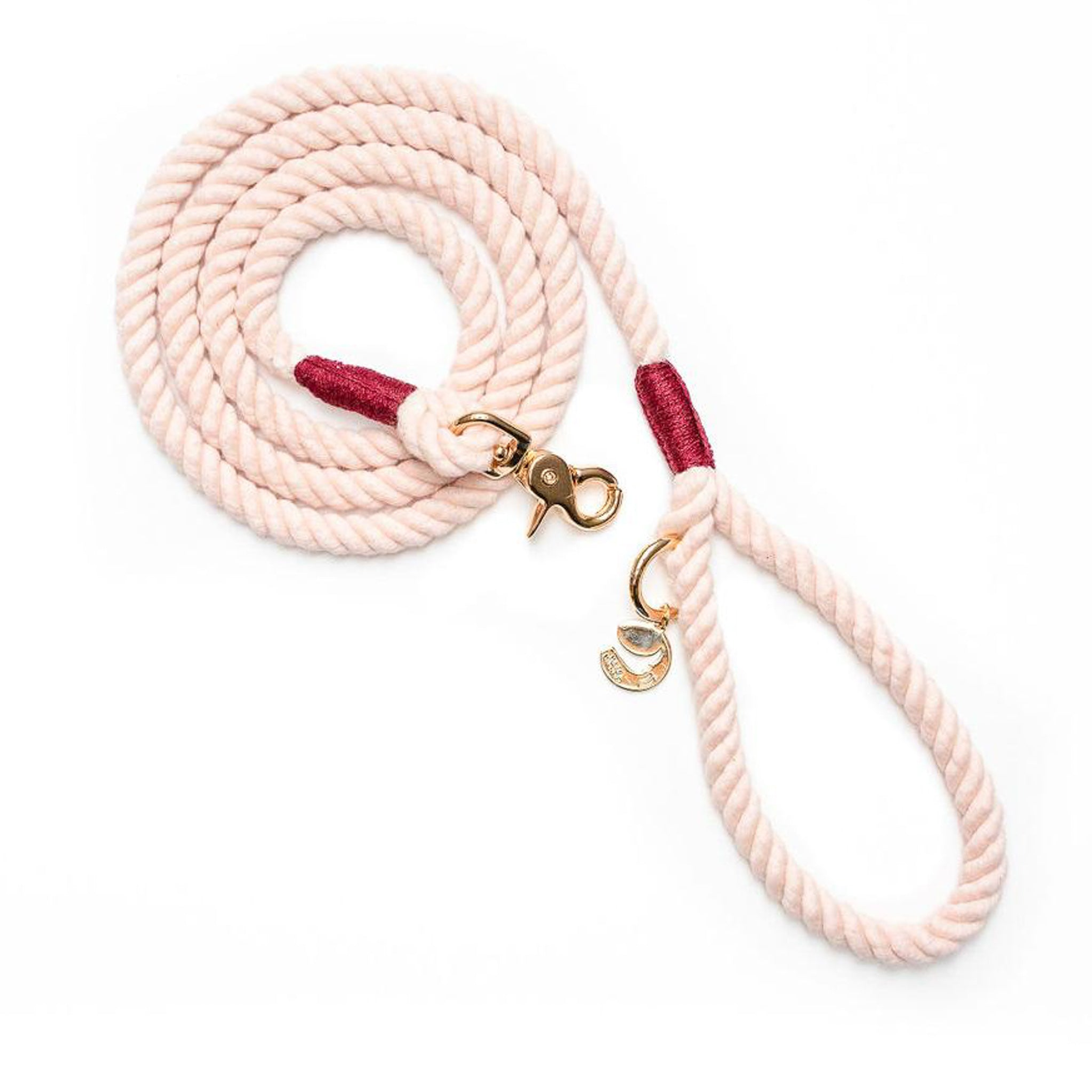 Soft Berry Rope Dog Leash Image 1