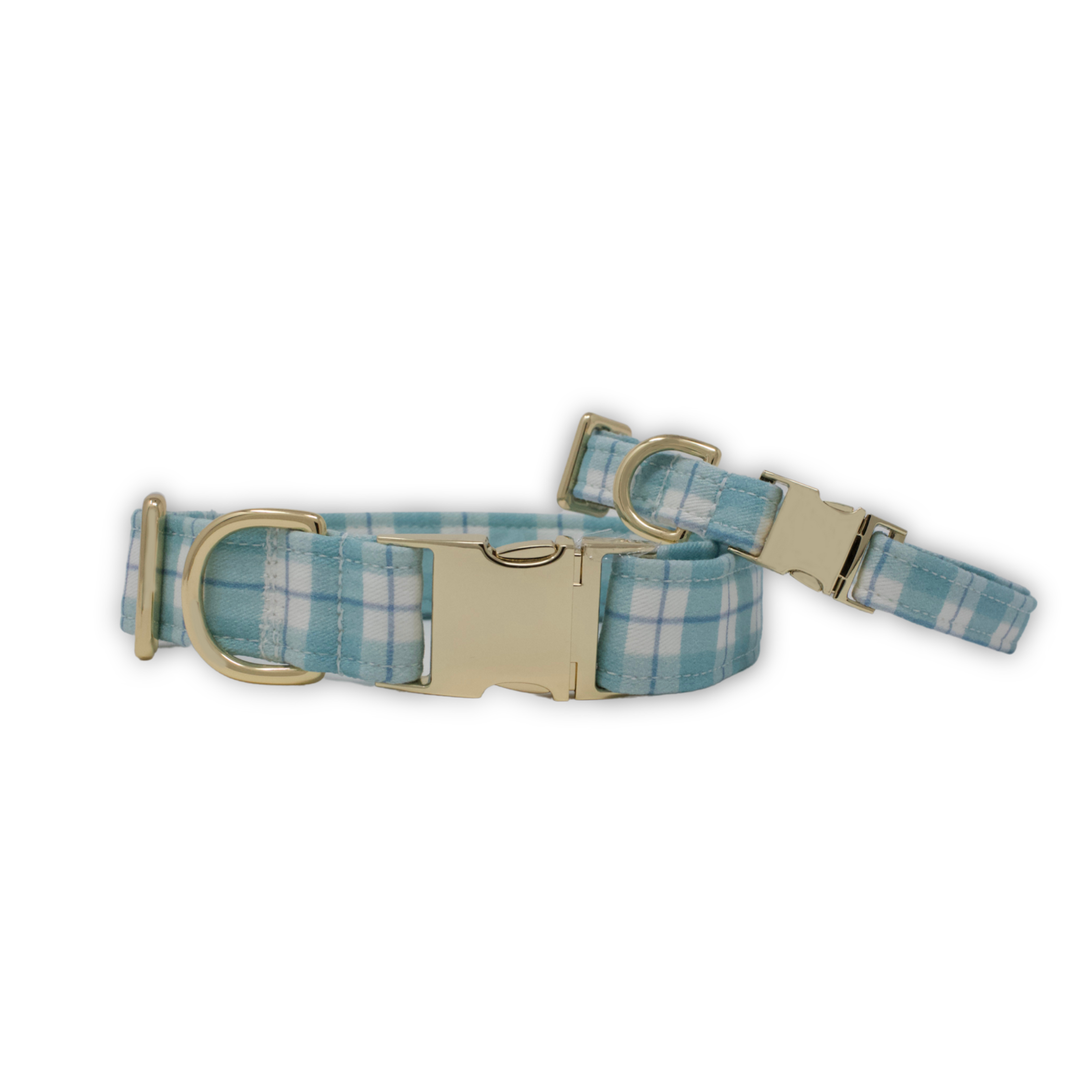 Seaside Plaid Classic Dog Collar Image 1