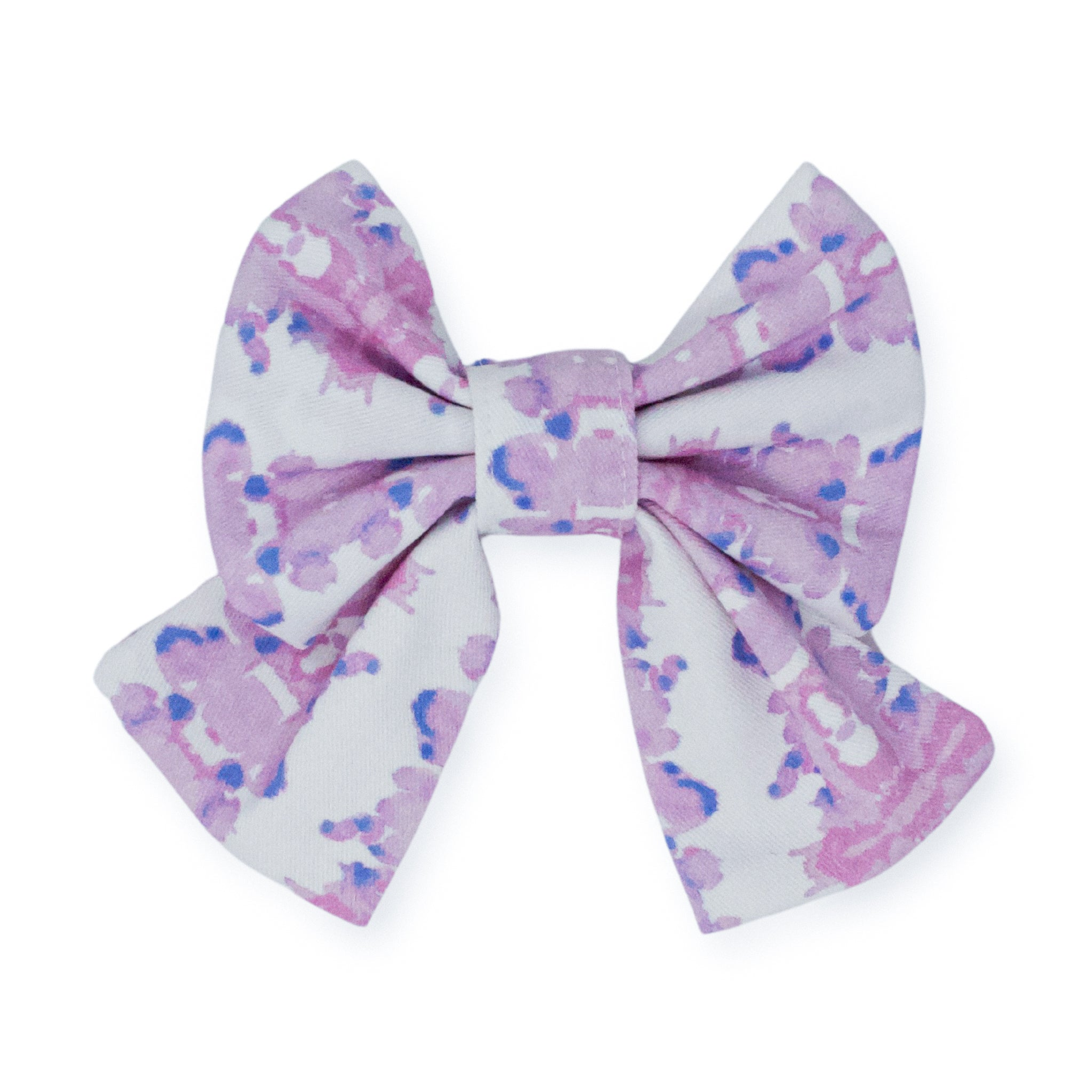 French Lavender Ink Blot Sailor Dog Bow Image 1