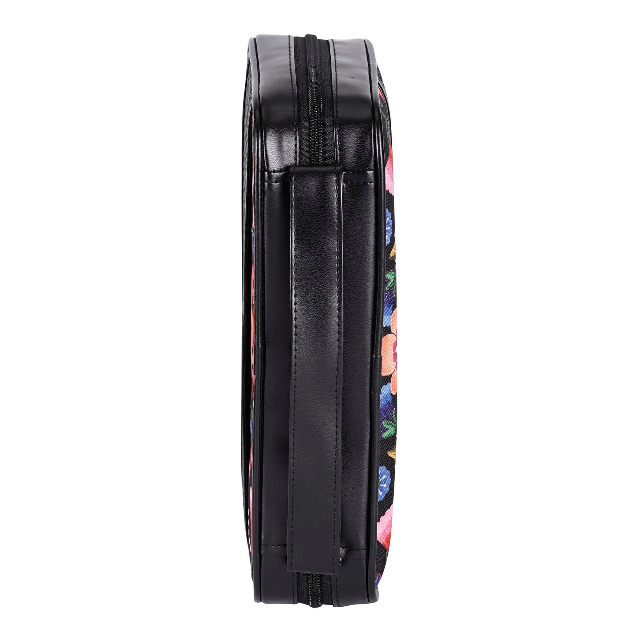 Bible Case Floral Design Large Print Holds Bible Up To 7-3/4 X 2-1/2 X 11-1/4 Black Fabric 600 Denier Polyester With Handle