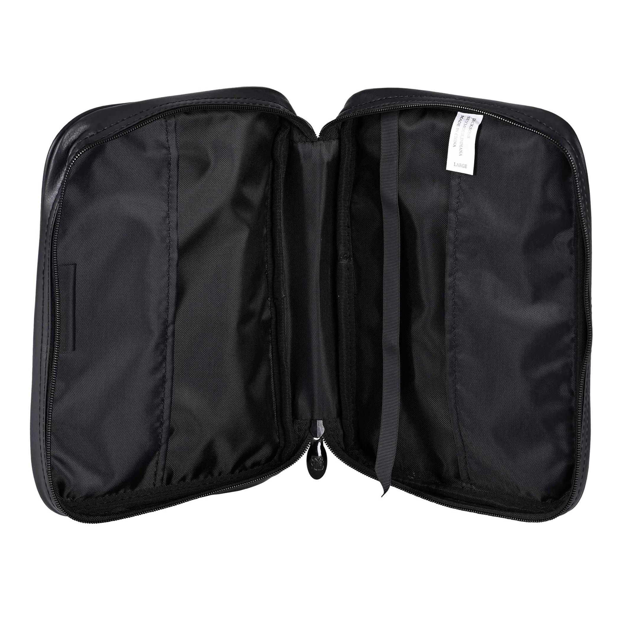 Bible Case Carrying Protection Large Print Thermal Sensitive Vinyl Material Black Smooth Matte Finish 7 3/4 X 2 1/2 X 11 1/4 Includes Slip Pocket Pen Loop Ribbon Bookmark