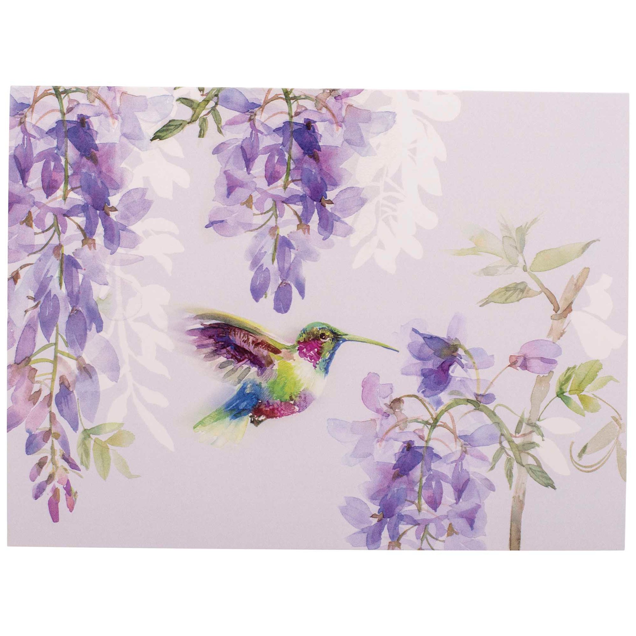 Card Set Scripture Blank Hummingbirds Assortment 12 Cards 4 Designs 4-5/8 x 6-1/4 Clear Hanging Bag