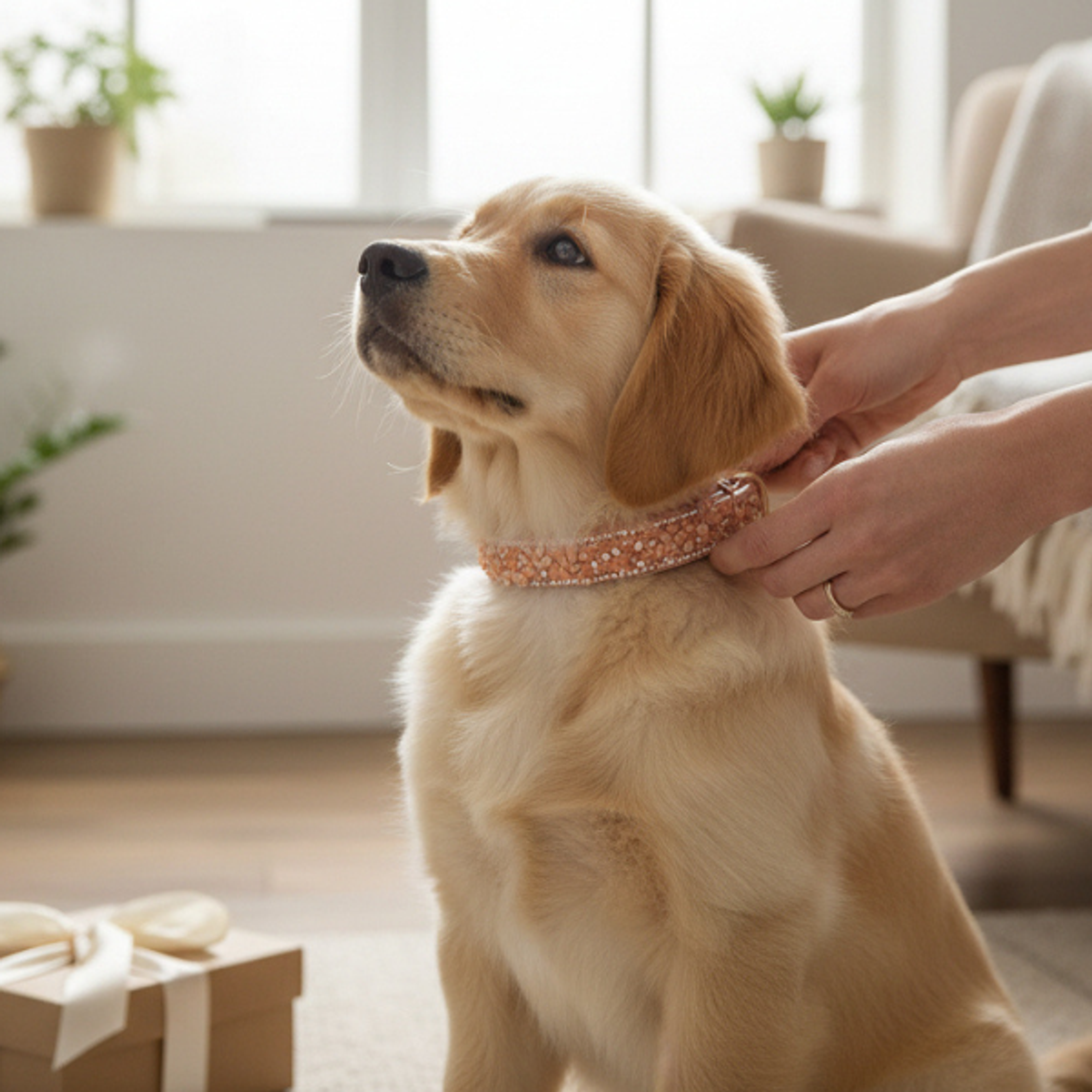 Blush Soleil Crystal Collar Small pink