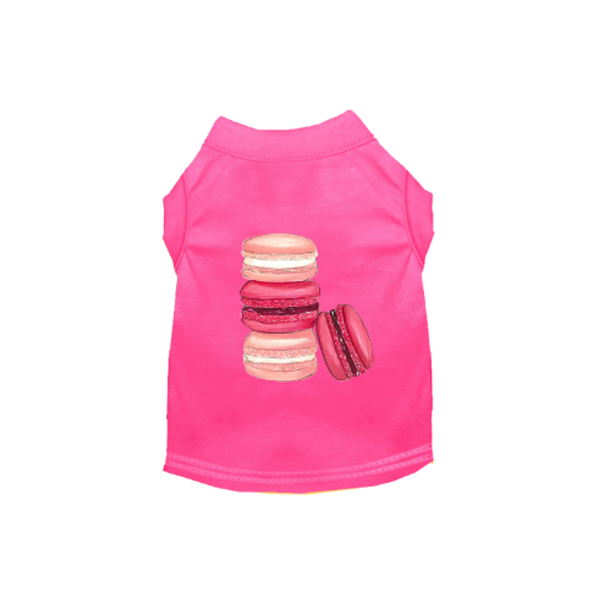 Love Macaroons Dog Shirt X Large HOT PINK