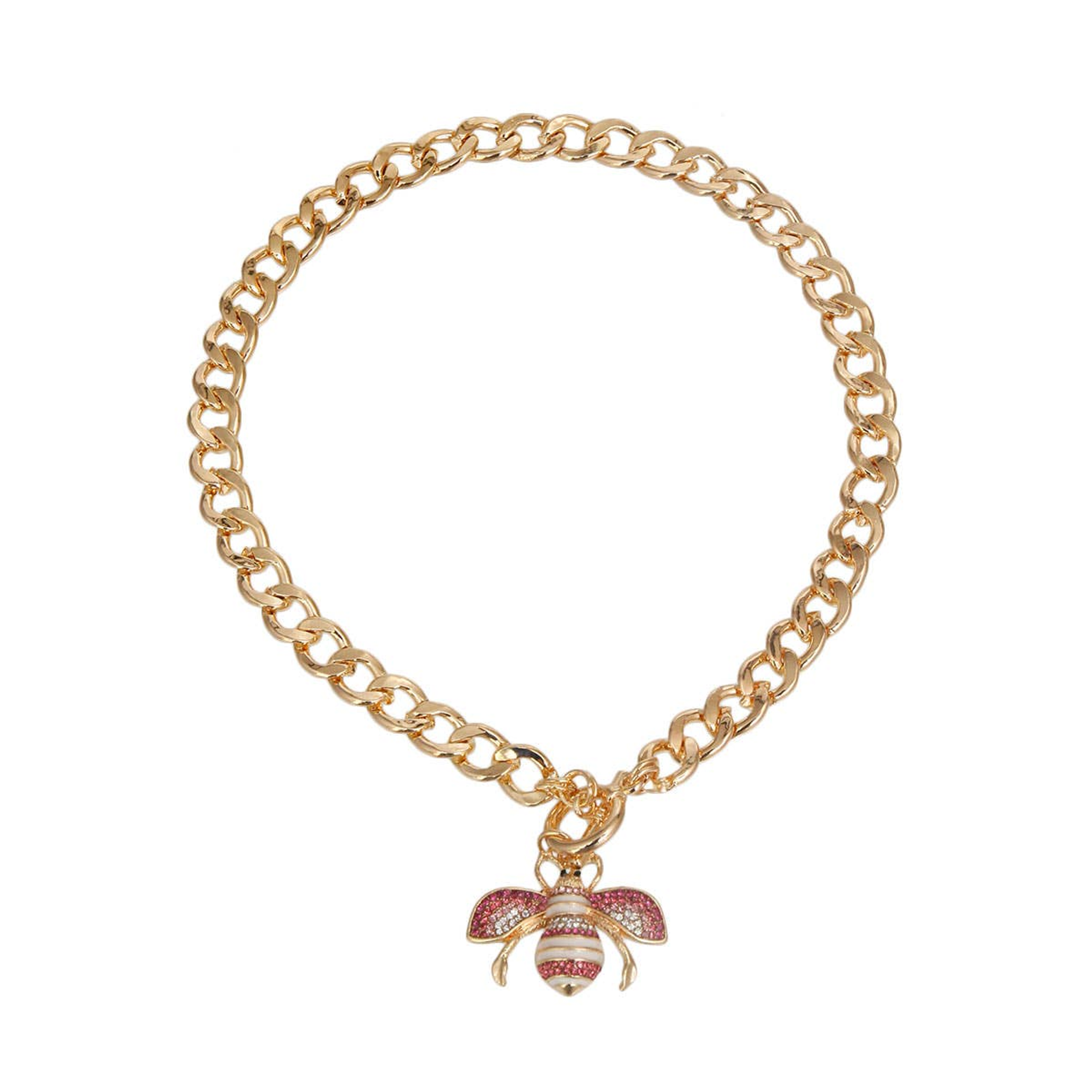 Pink Bee Toggle Necklace Image 1