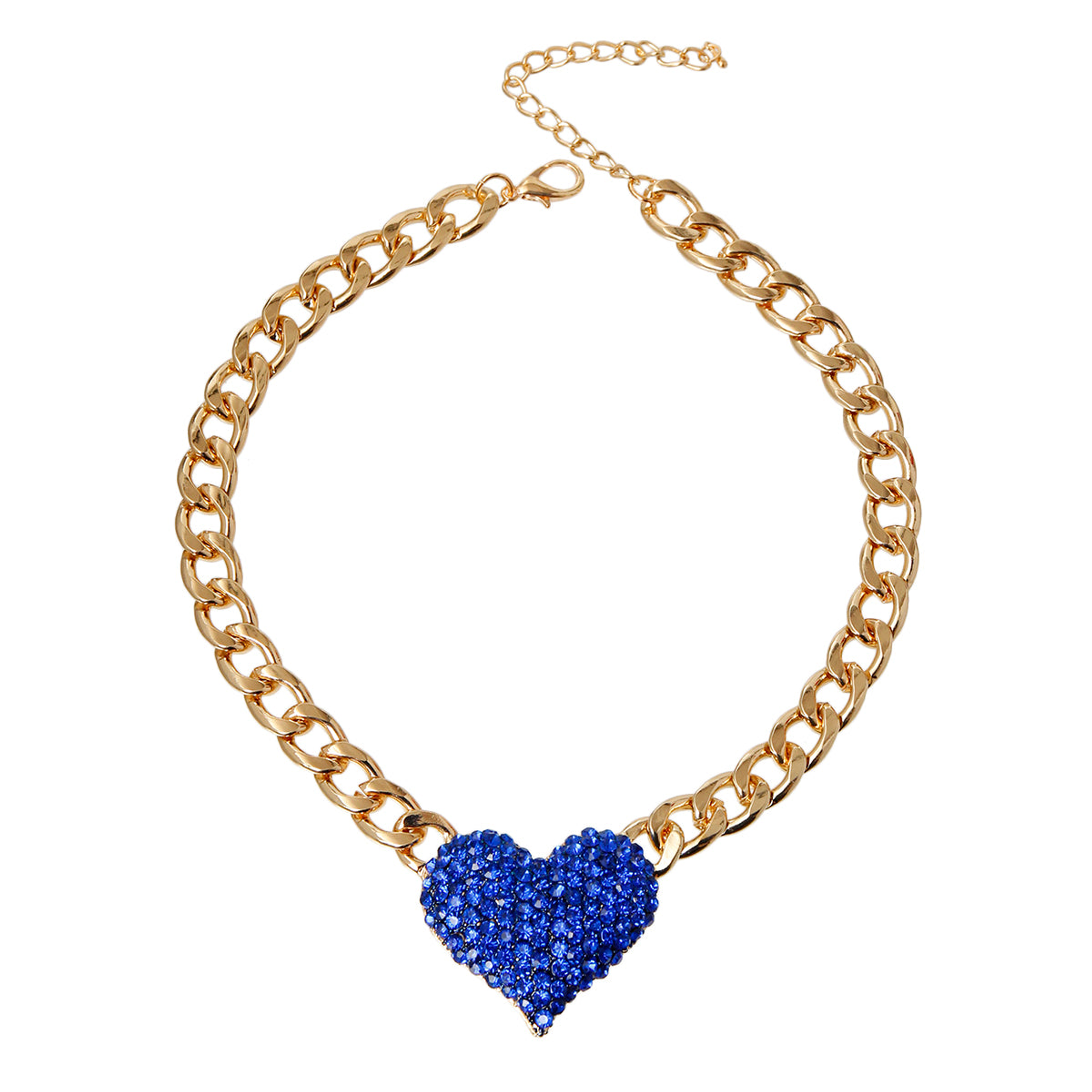 Rhinestone Heart Necklace Image 1
