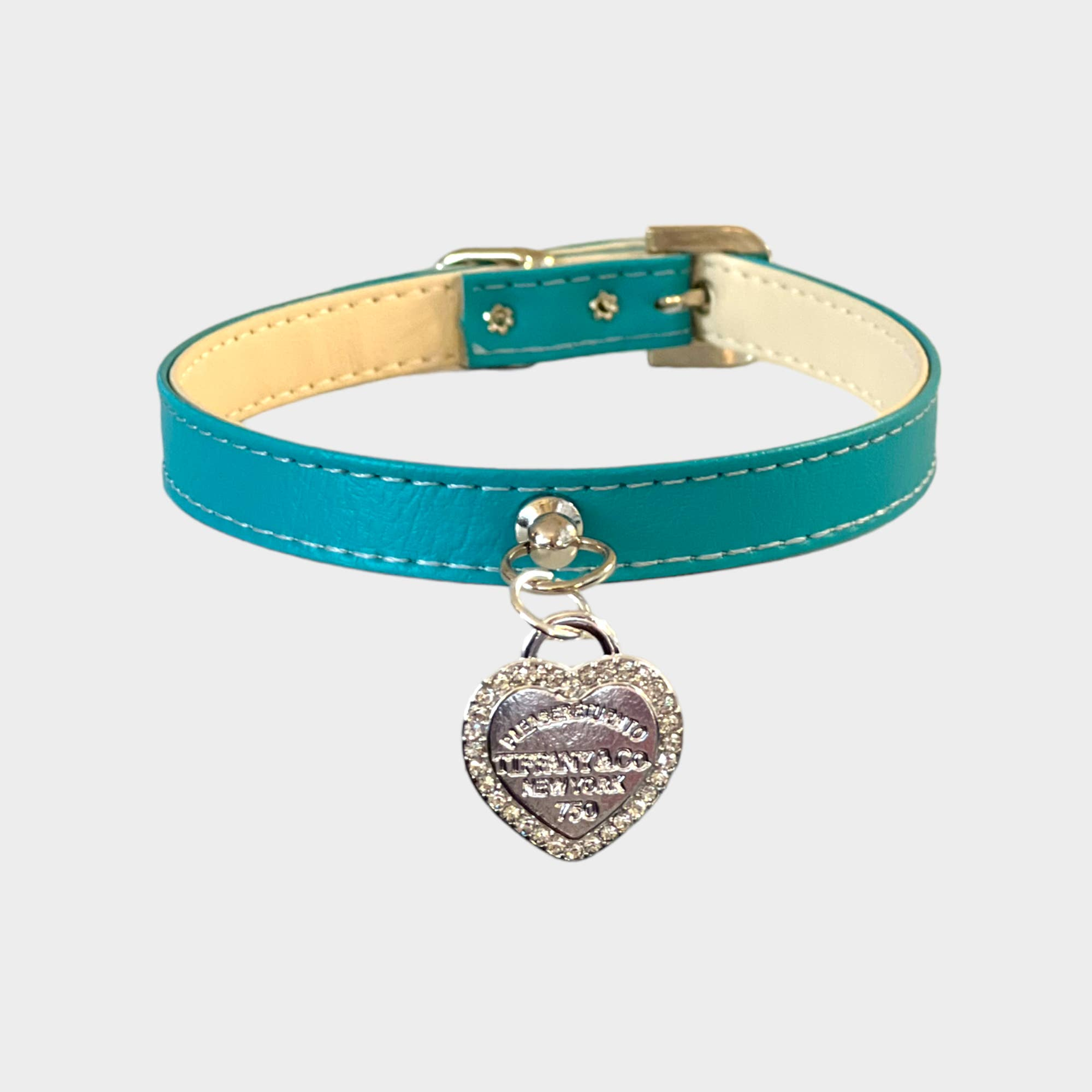 Rhinestone Heart Sniffany Dog Collar Image 1