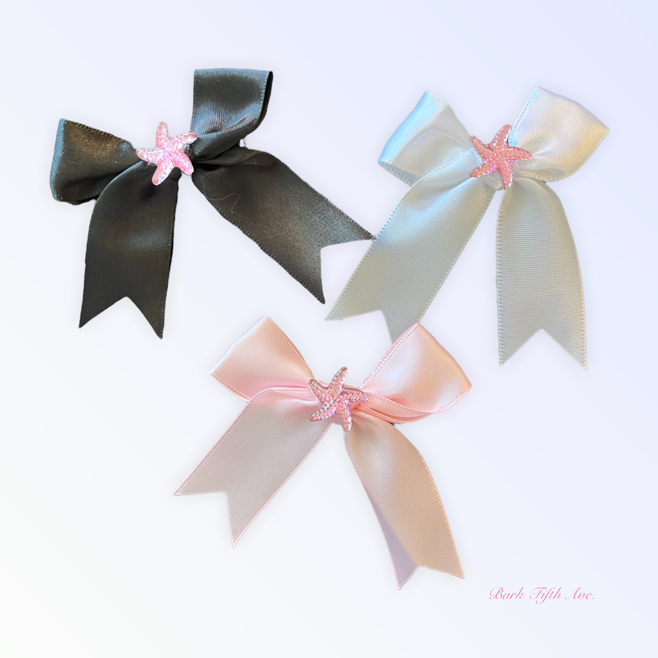 Satin Starfish Rhinestone Hair Clip Image 1