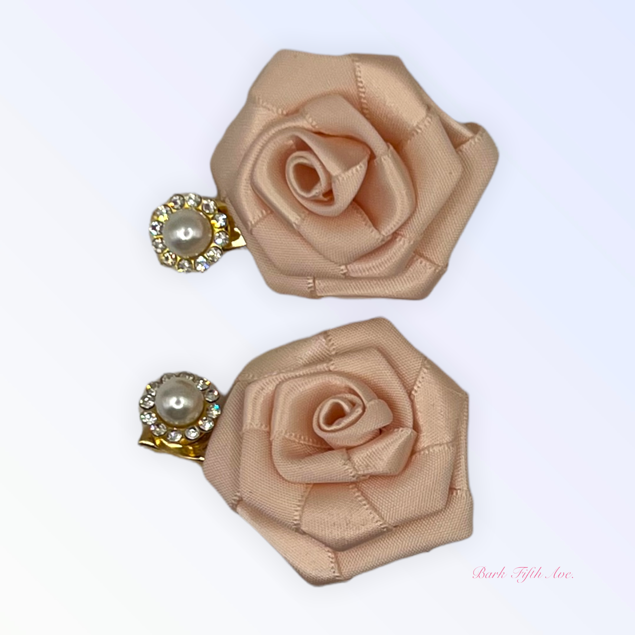 Silk & Pearl Florette Hair Clips Image 1