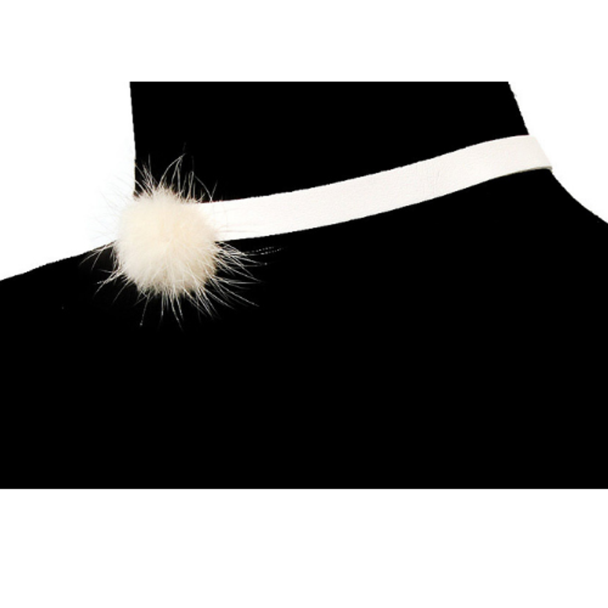 Suede Pom Pom Necklace Image 1