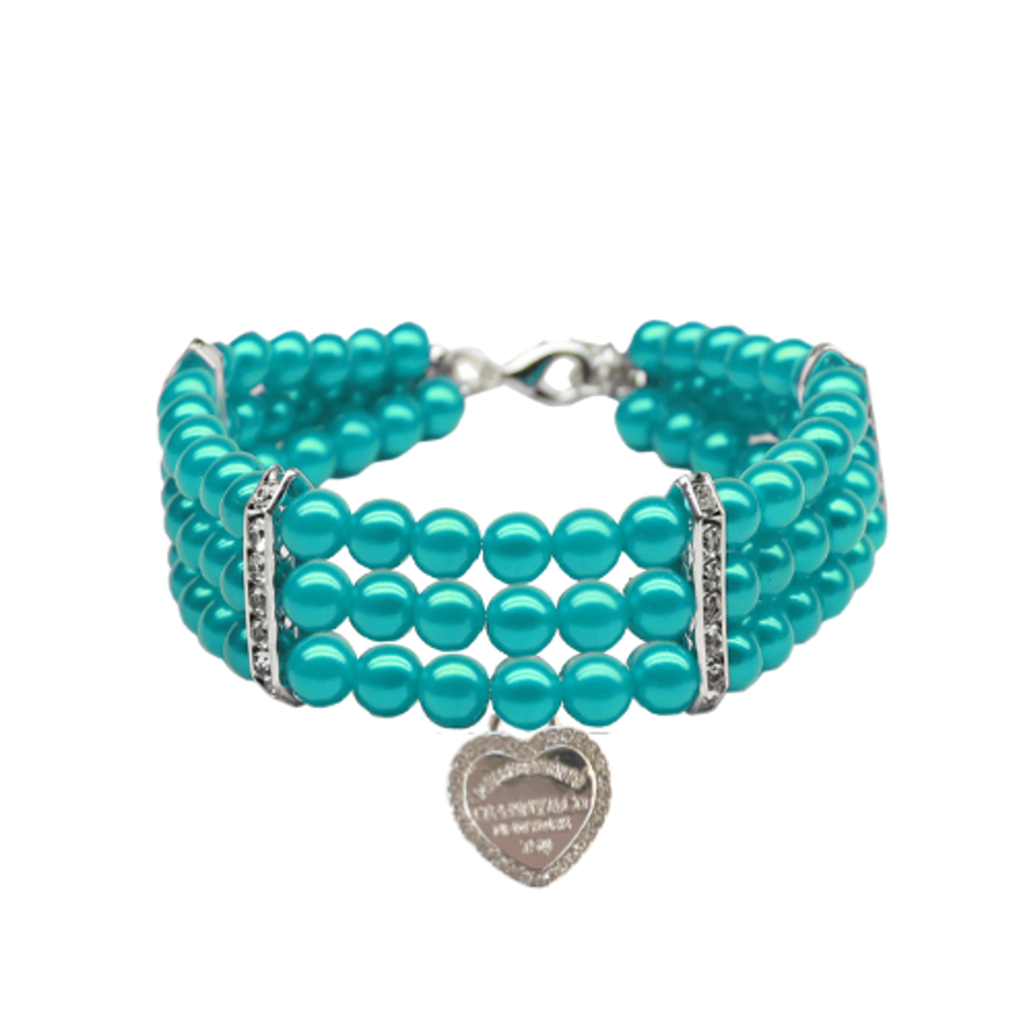 Three-Row Pearl Sniffany Dog Necklace Image 1