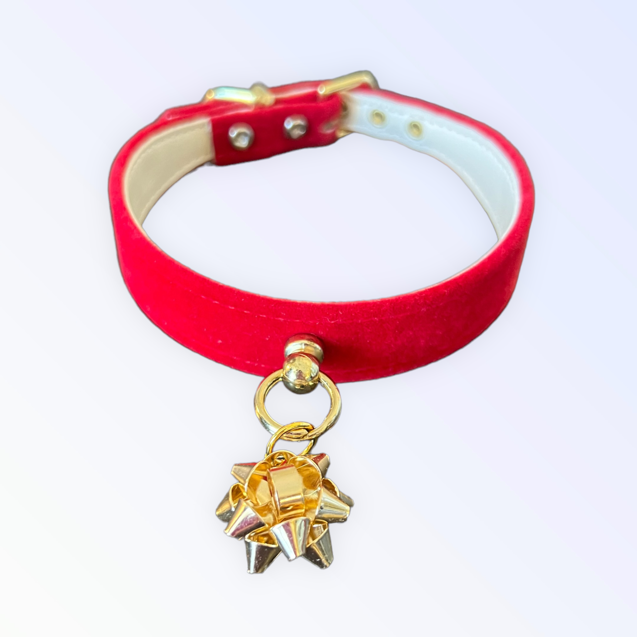Velvet Gift Wrap Bow Collar Image 1