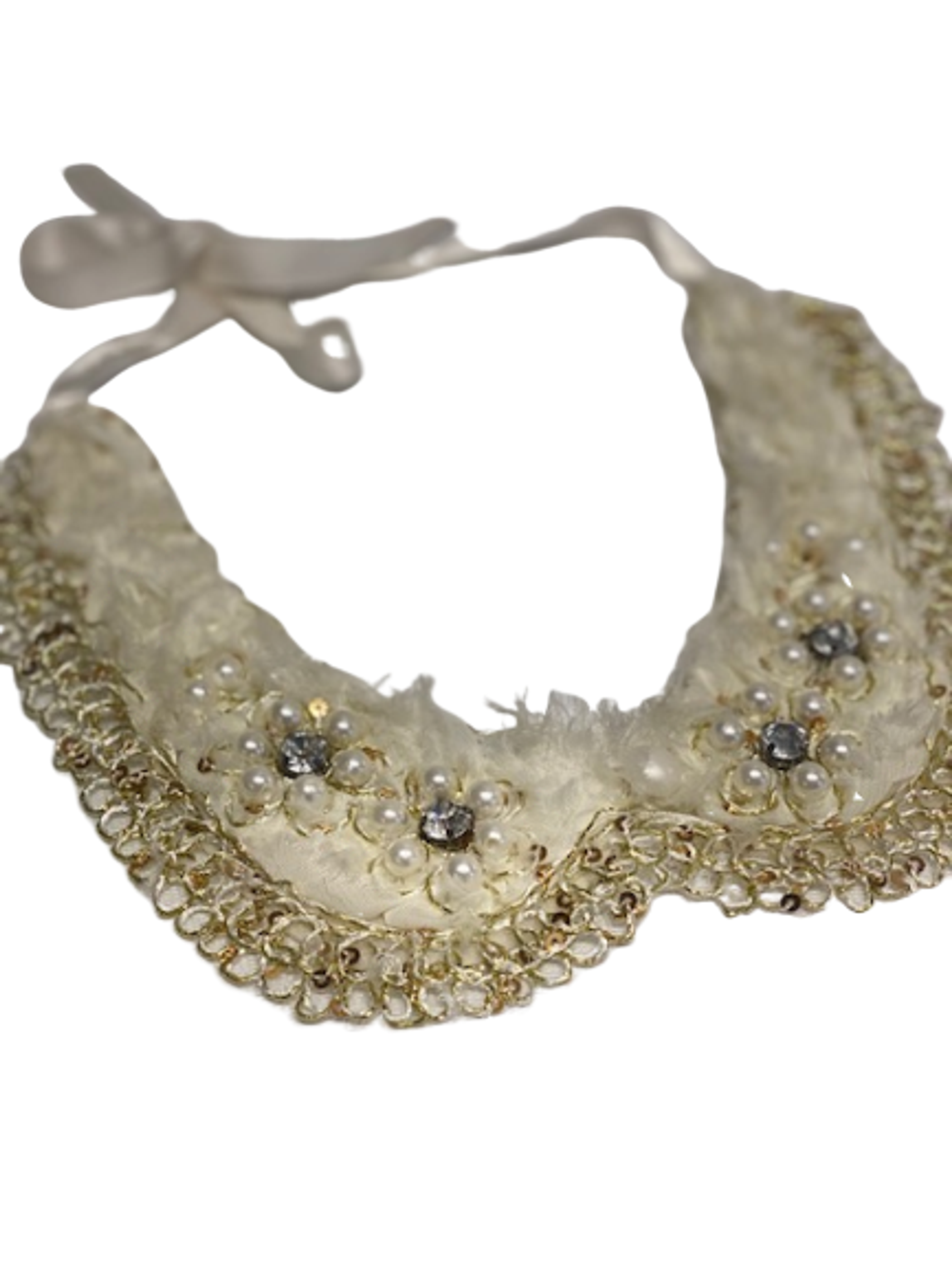 VINTAGE PEARL FLOWER NECKLACE Image 1