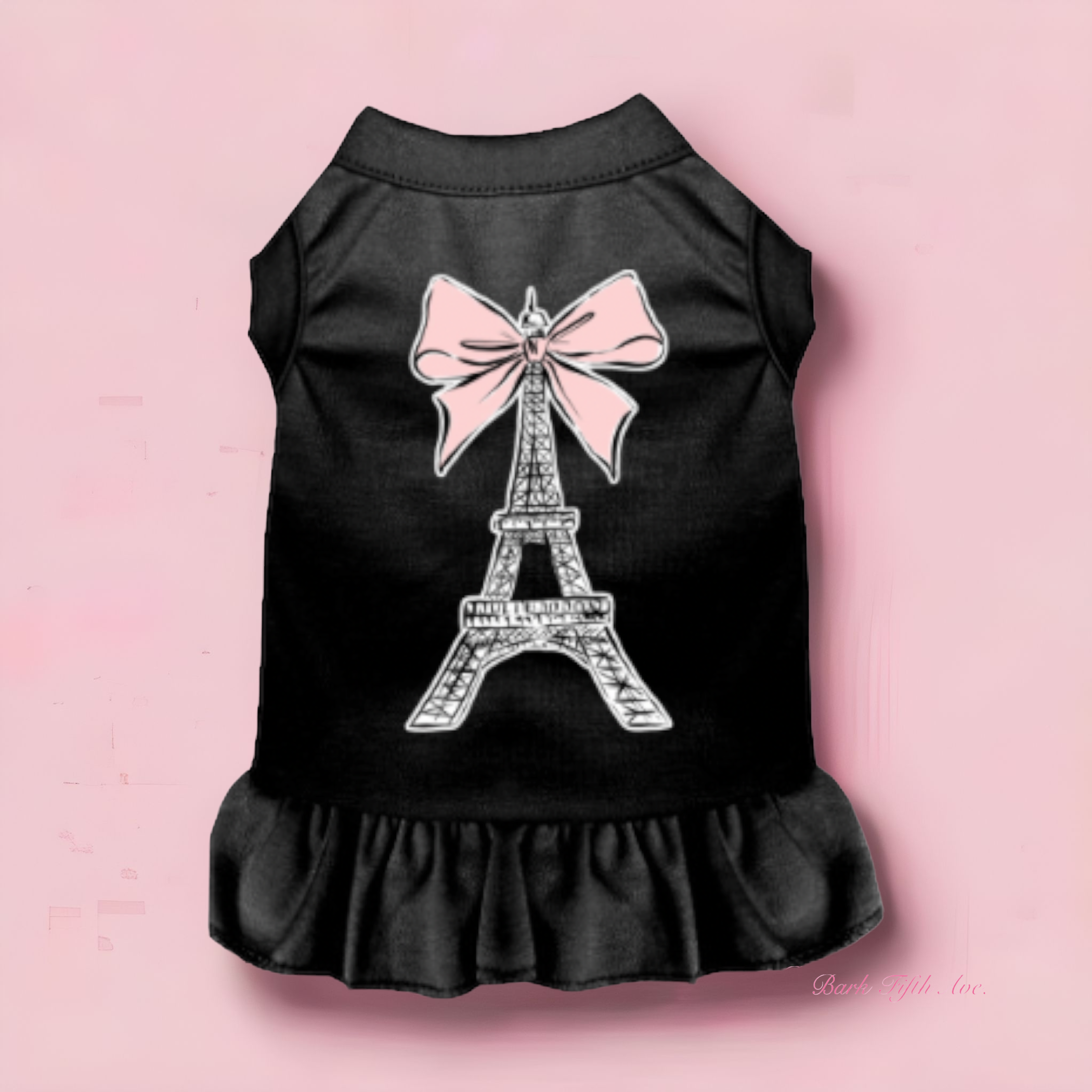 Eiffel Tower Bow Dog Dress Image 1